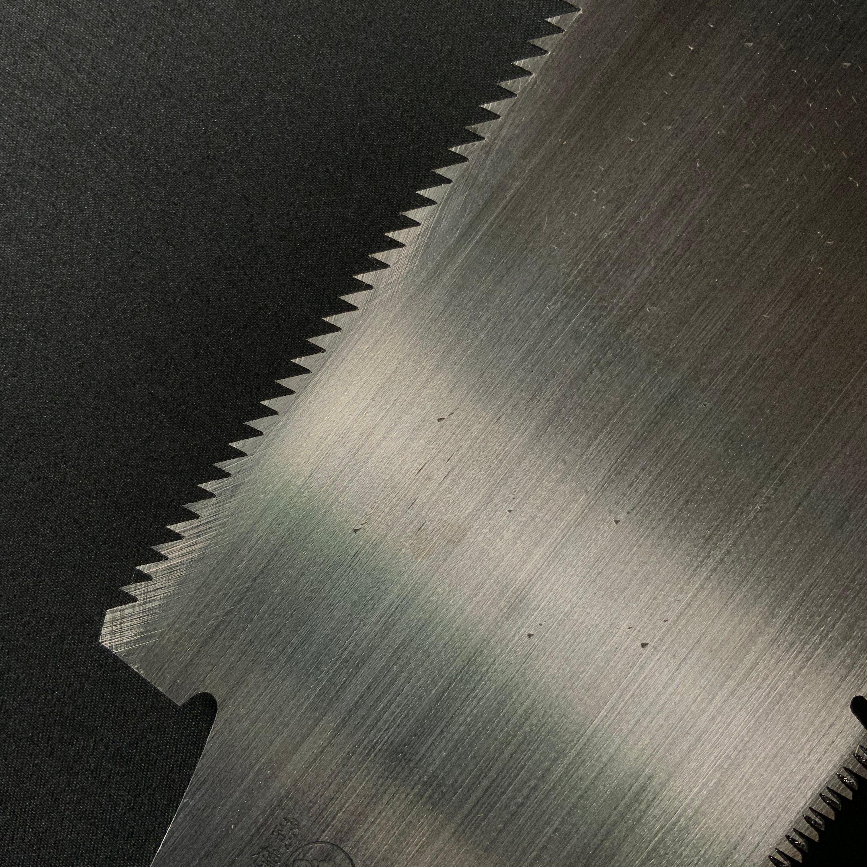 #226 Nagakatsu Double Edge Saw Eddy Type Handles set by Kurashige For Hardwood 長勝鋸 渦巻き柄 両刃鋸 広葉材用 235mm