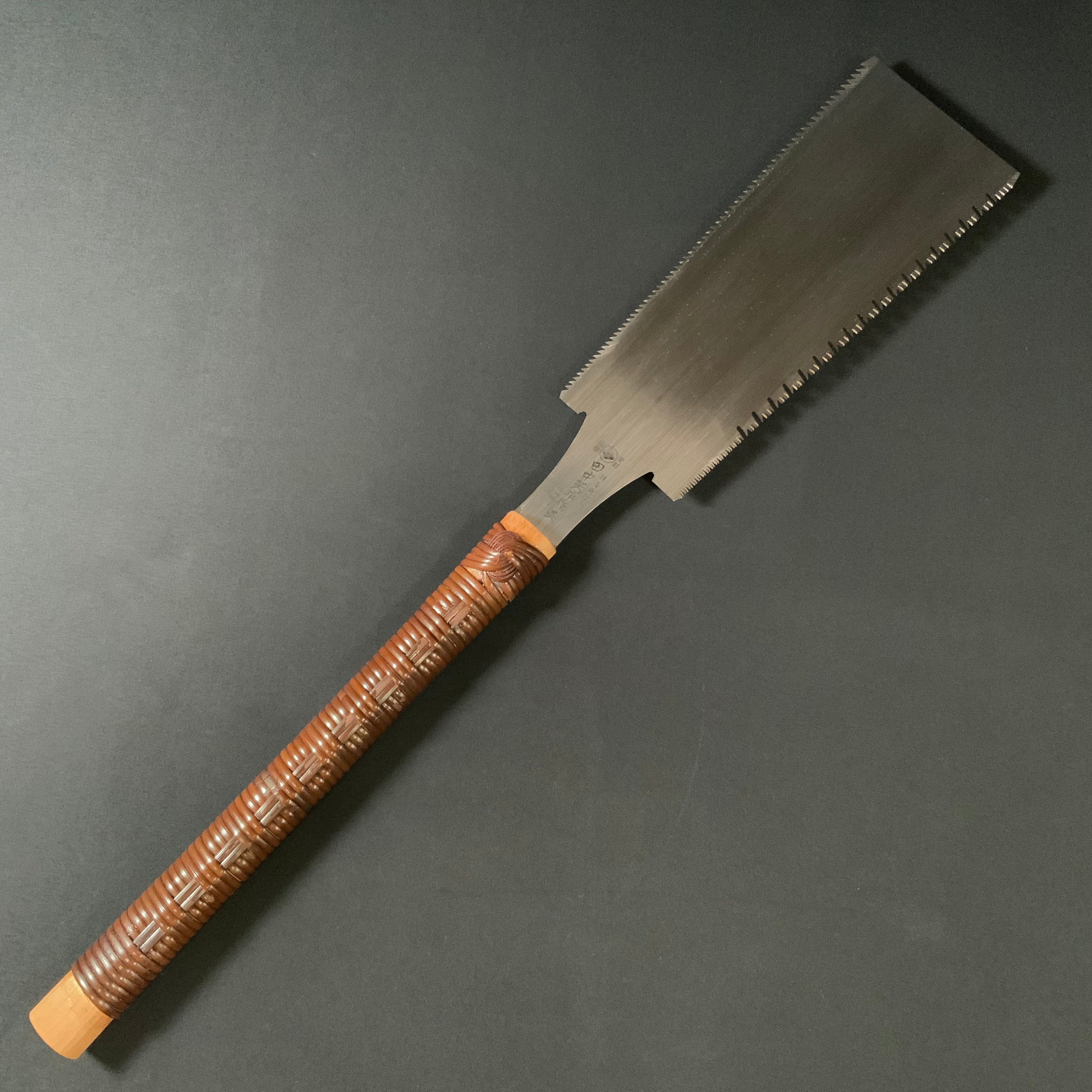 #226 Nagakatsu Double Edge Saw Eddy Type Handles set by Kurashige For Hardwood 長勝鋸 渦巻き柄 両刃鋸 広葉材用 235mm