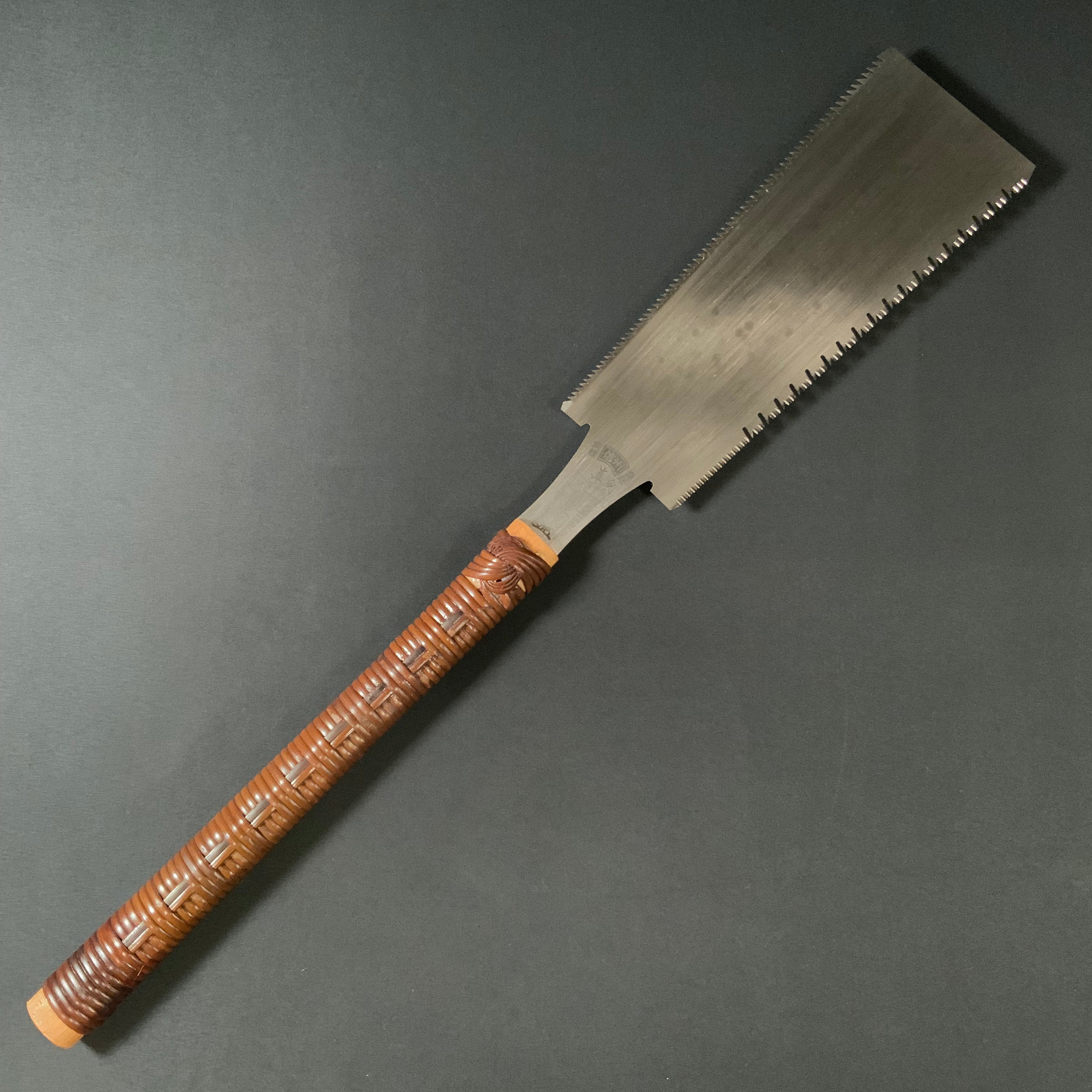 #227 Nagakatsu Double Edge Saw Eddy Type Handles set by Kurashige For Soft Wood 長勝鋸 渦巻き柄 両刃鋸 240mm