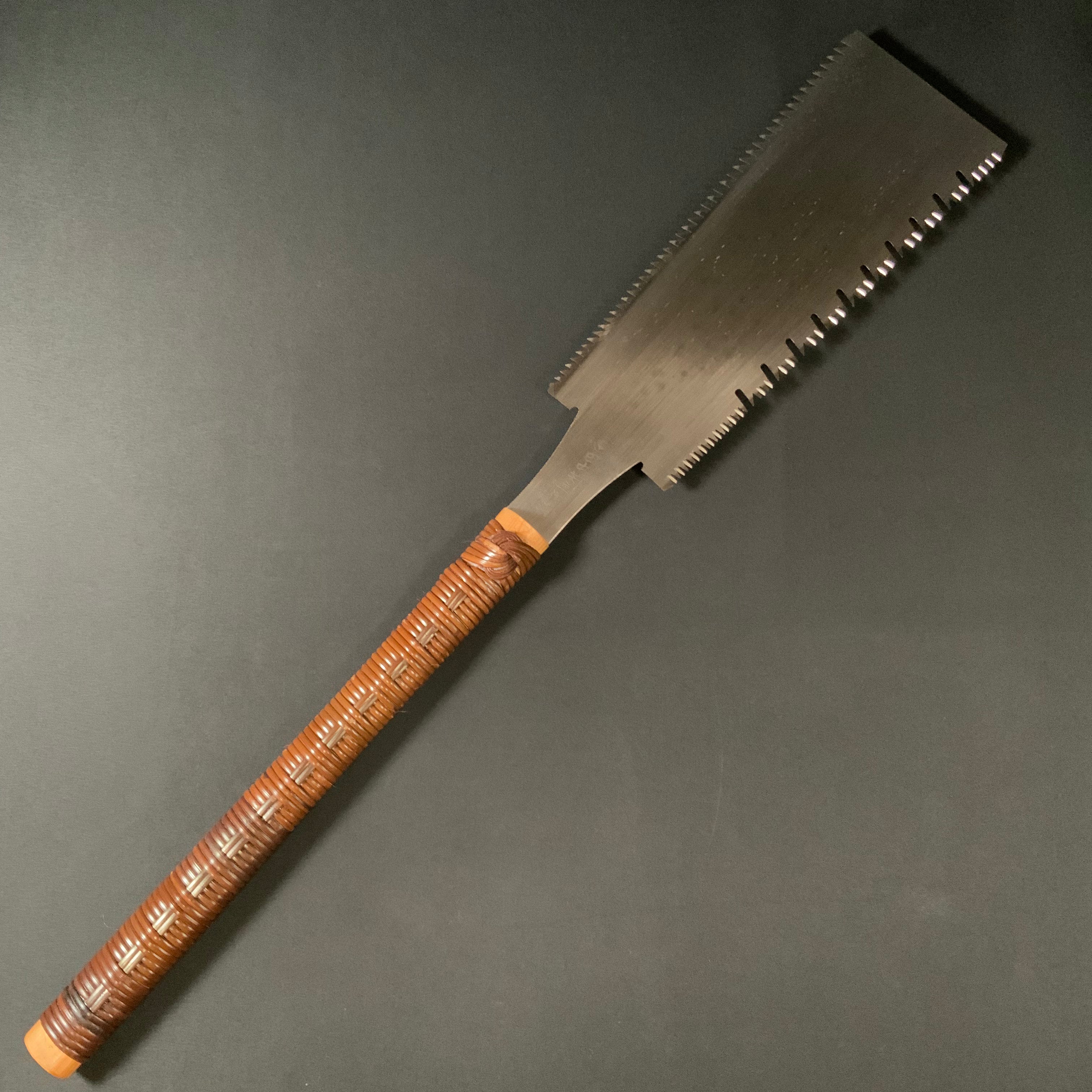 #229 Nagakatsu Double Edge Saw Eddy Type Handles set by Kurashige For Softwood 長勝鋸 渦巻き柄 両刃鋸 針葉材用 275mm