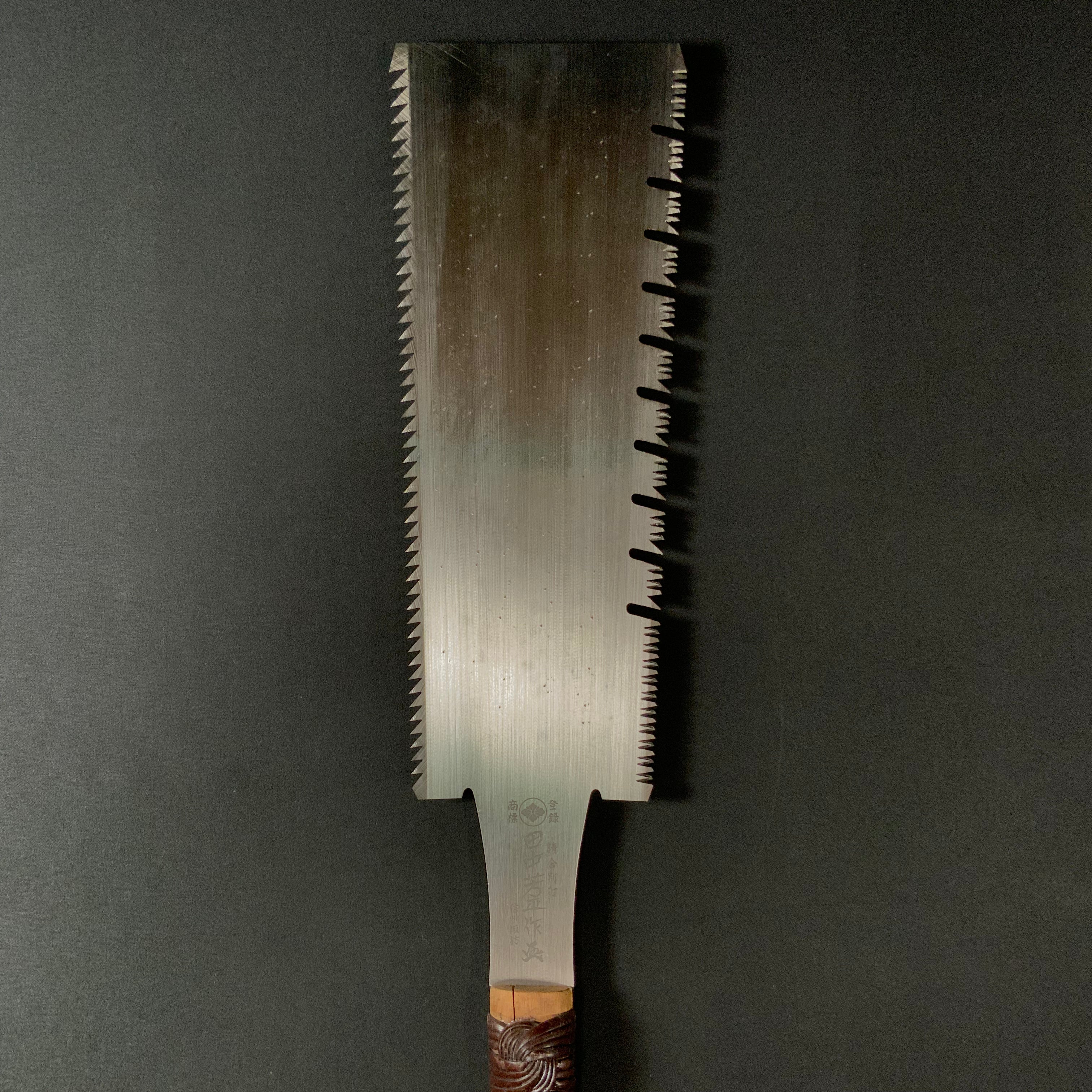 #230 Nagakatsu Double Edge Saw Eddy Type Handles set by Kurashige For Hardwood 長勝鋸 渦巻き柄 両刃鋸 広葉材用 275mm