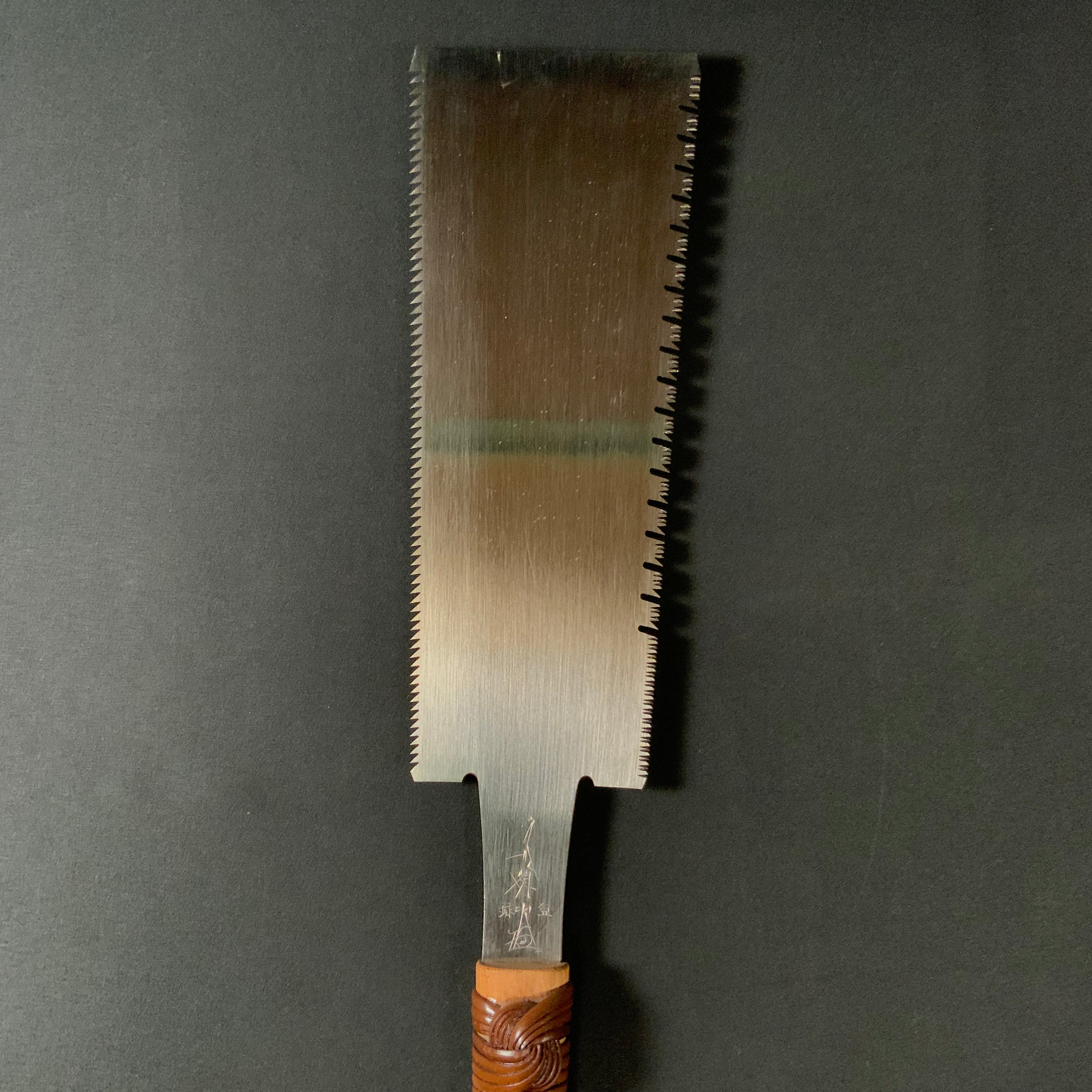 #231 Nagakatsu Double Edge Saw Eddy Type Handles set by Kurashige For Hard Wood 長勝鋸 渦巻き柄 両刃鋸 240mm