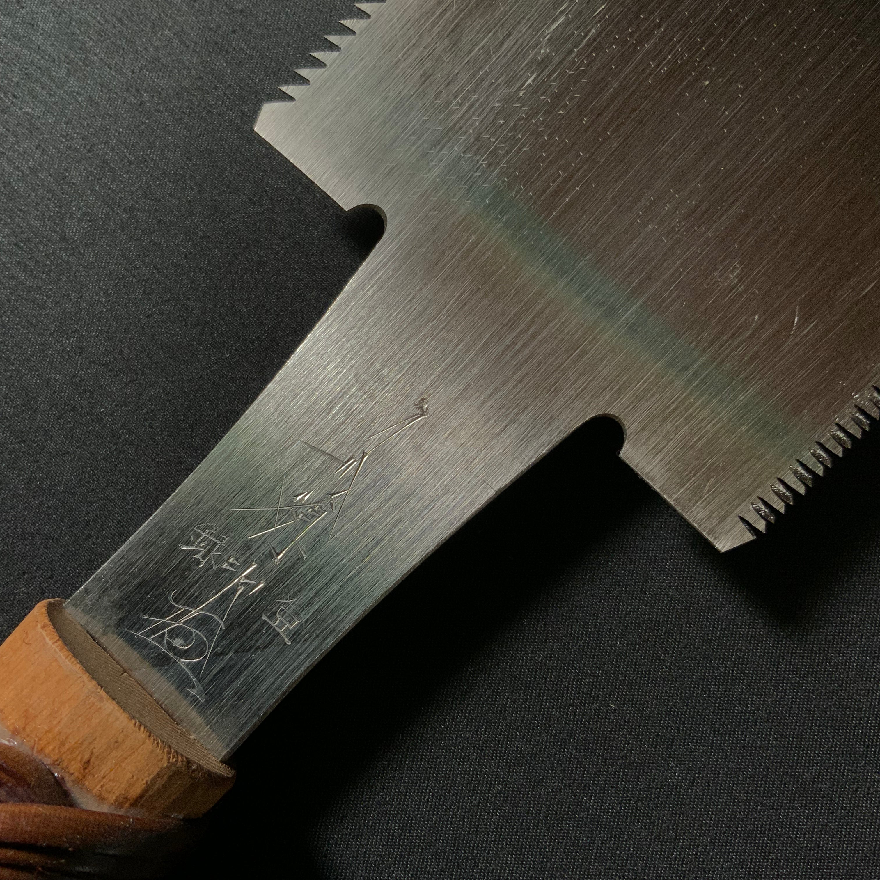 #231 Nagakatsu Double Edge Saw Eddy Type Handles set by Kurashige For Hard Wood 長勝鋸 渦巻き柄 両刃鋸 240mm