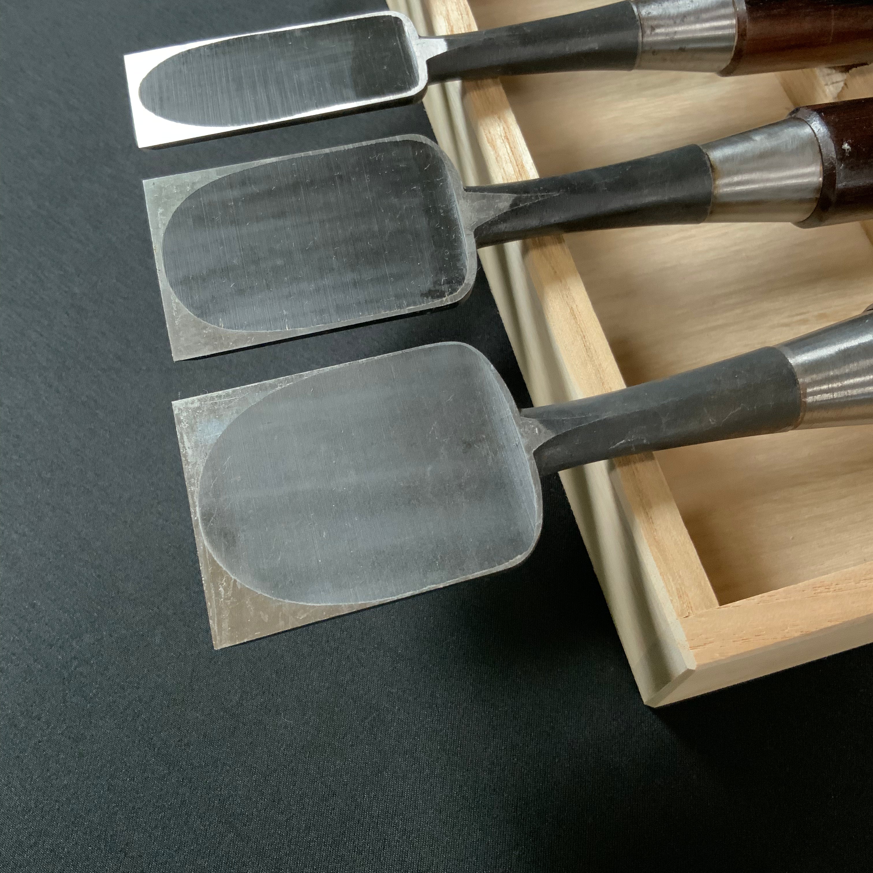 #M190 Old Stock TakaraRyujin Bench chisels 6pc set 掘出し物 宝龍神 追入鑿 6本組
