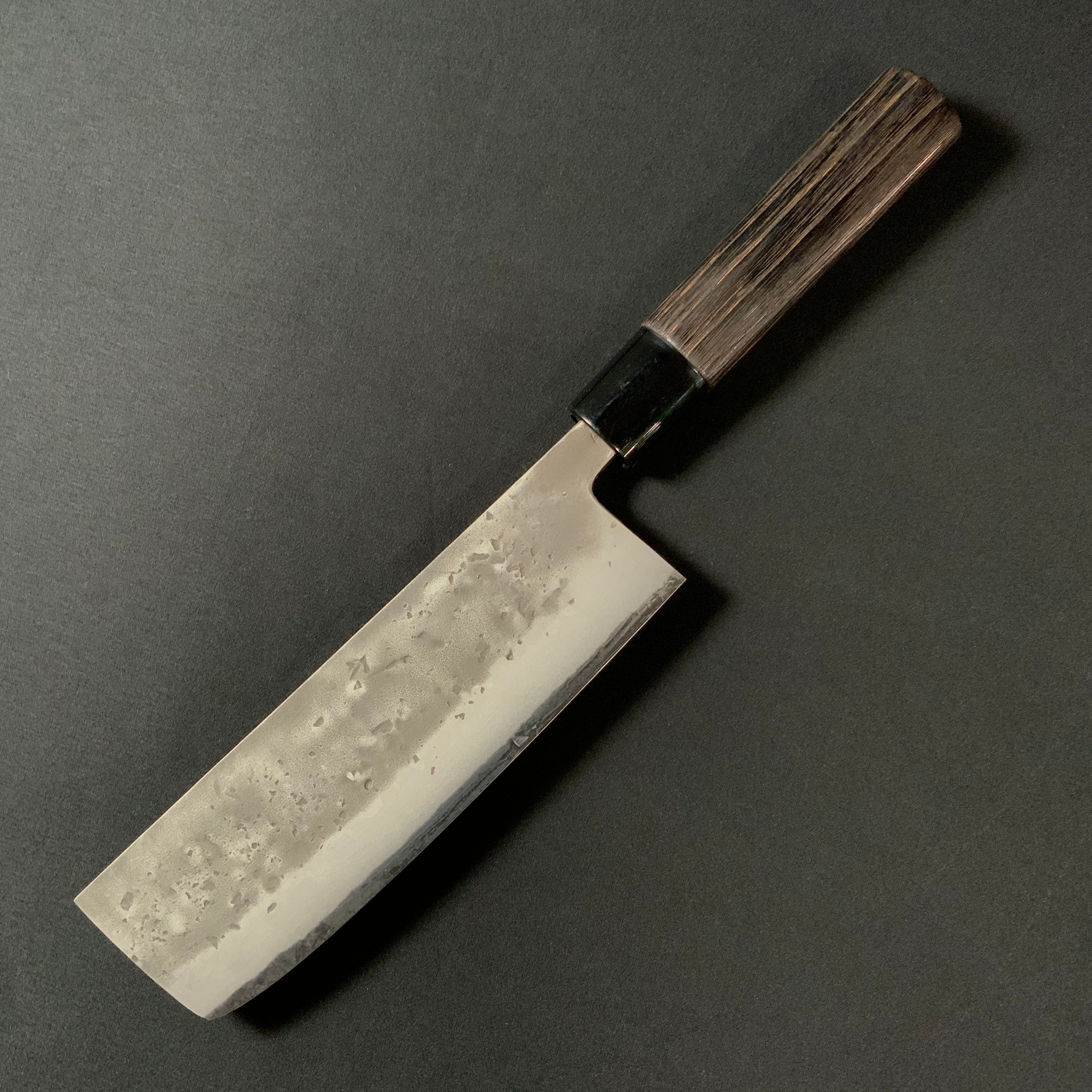 梨地 菜切包丁 青紙付 165mm Nakiri Bocho with blue steel