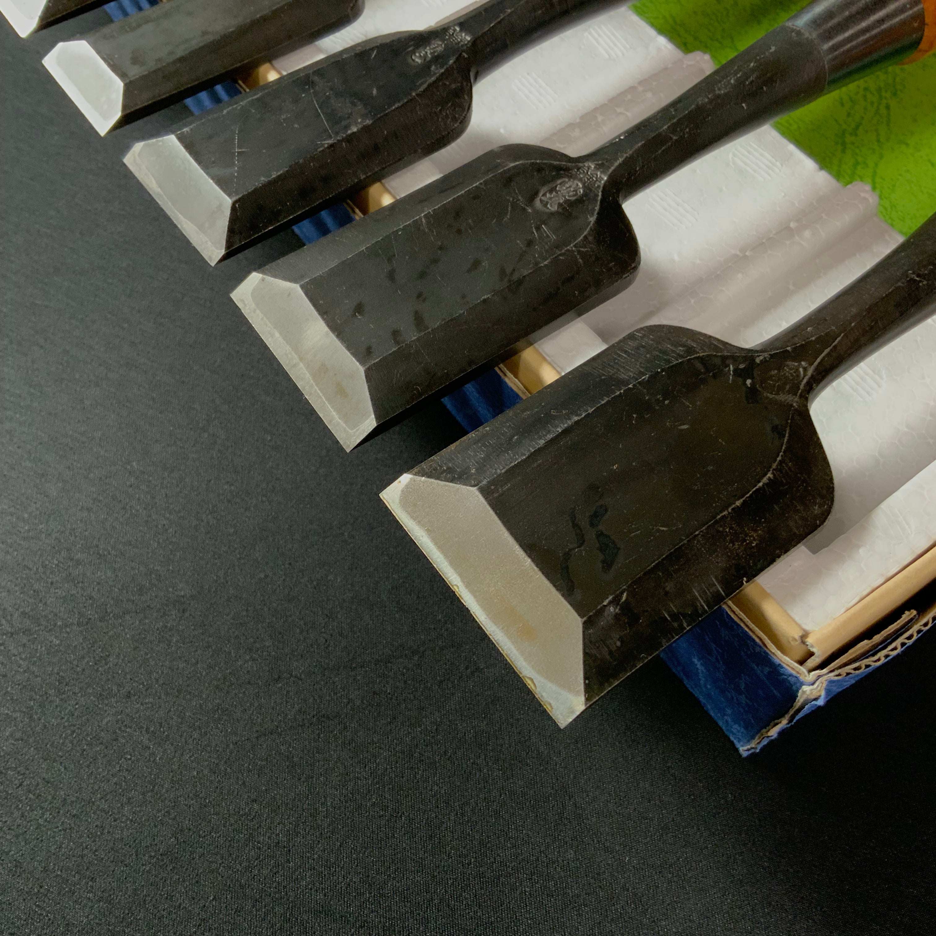 M192 Mixed set Bench chisels set for beginner by unknown smith バラ鑿合わせ 初心者におすすめ 追入組鑿 M192