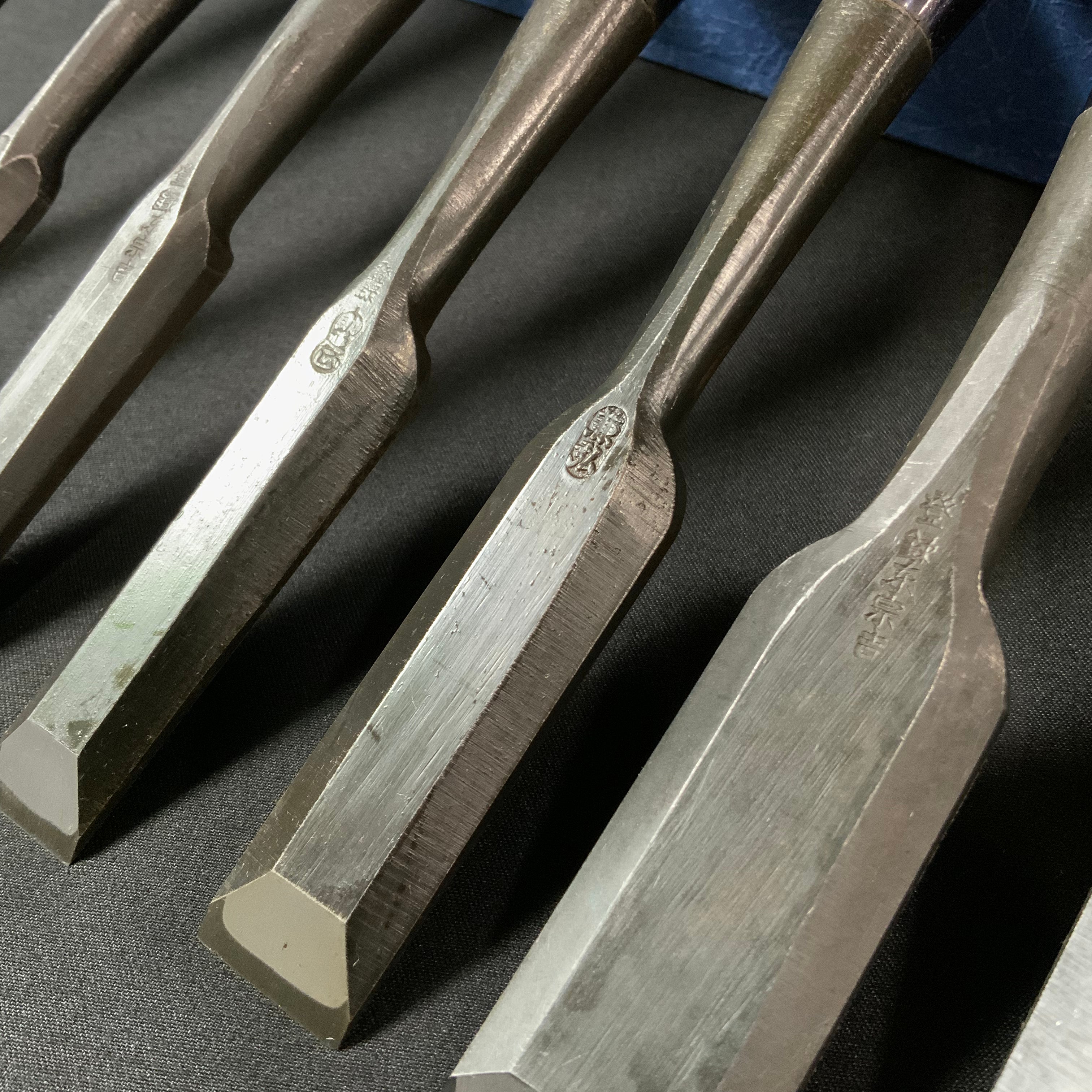 M192 Mixed set Bench chisels set for beginner by unknown smith バラ鑿合わせ 初心者におすすめ 追入組鑿 M192