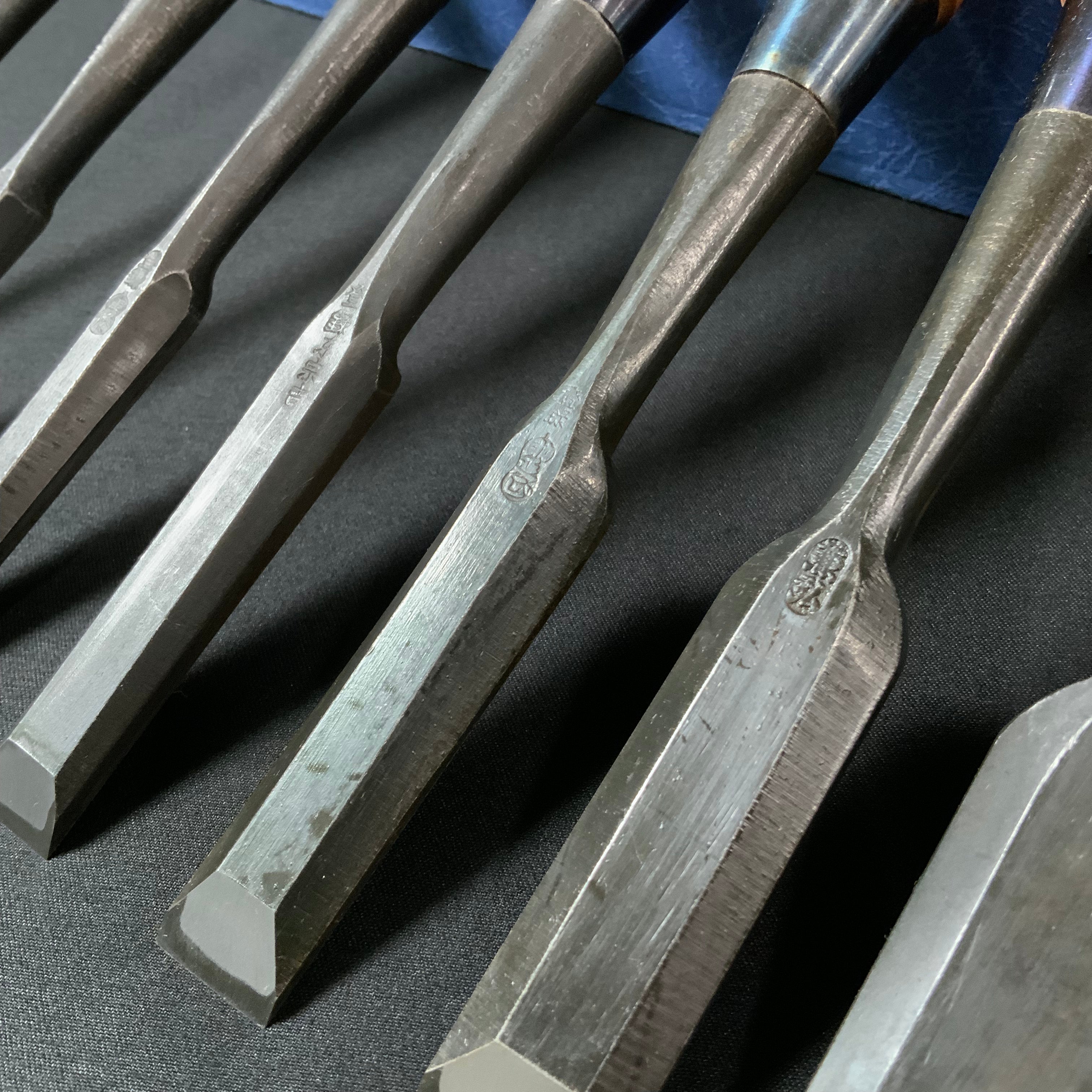 M192 Mixed set Bench chisels set for beginner by unknown smith バラ鑿合わせ 初心者におすすめ 追入組鑿 M192