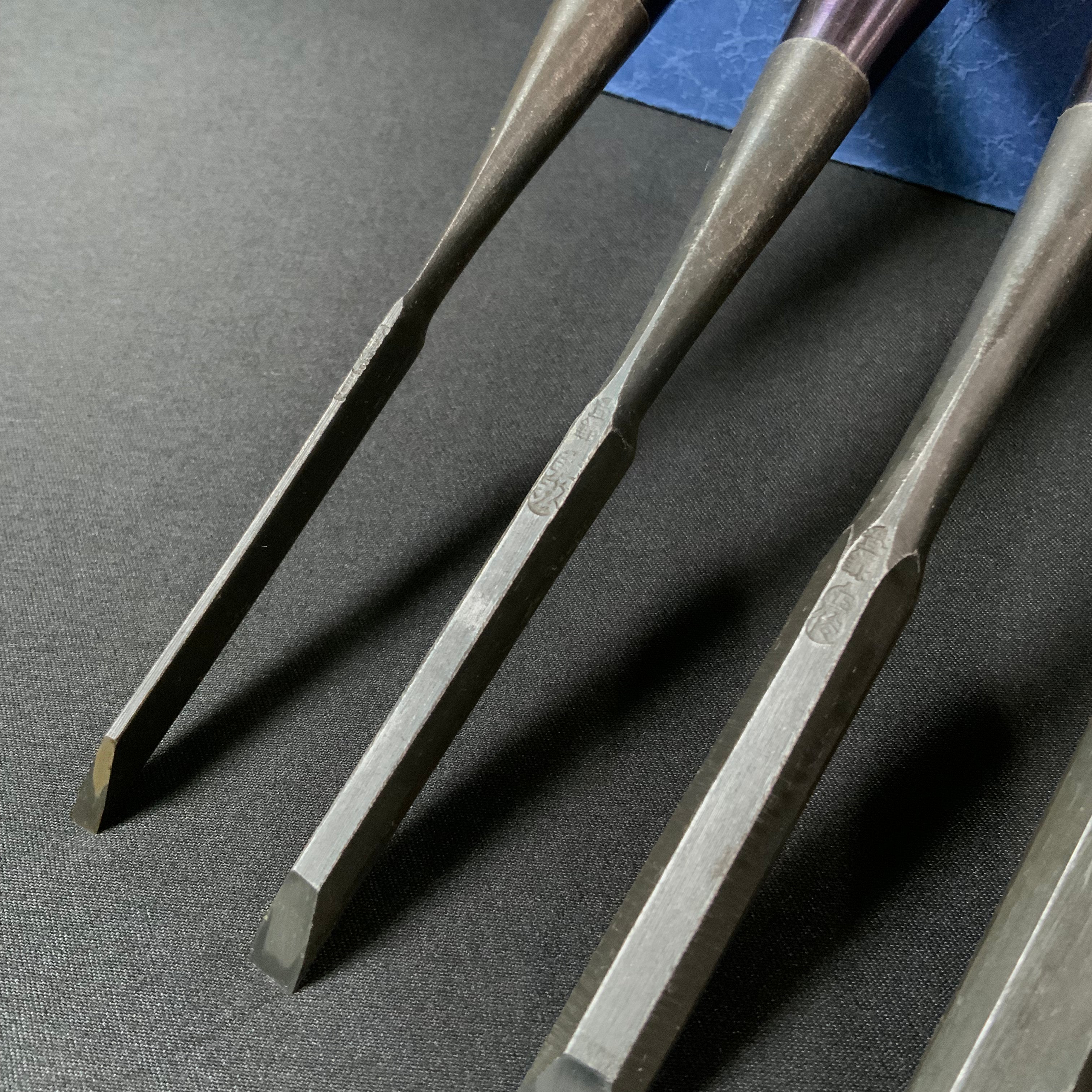M192 Mixed set Bench chisels set for beginner by unknown smith バラ鑿合わせ 初心者におすすめ 追入組鑿 M192