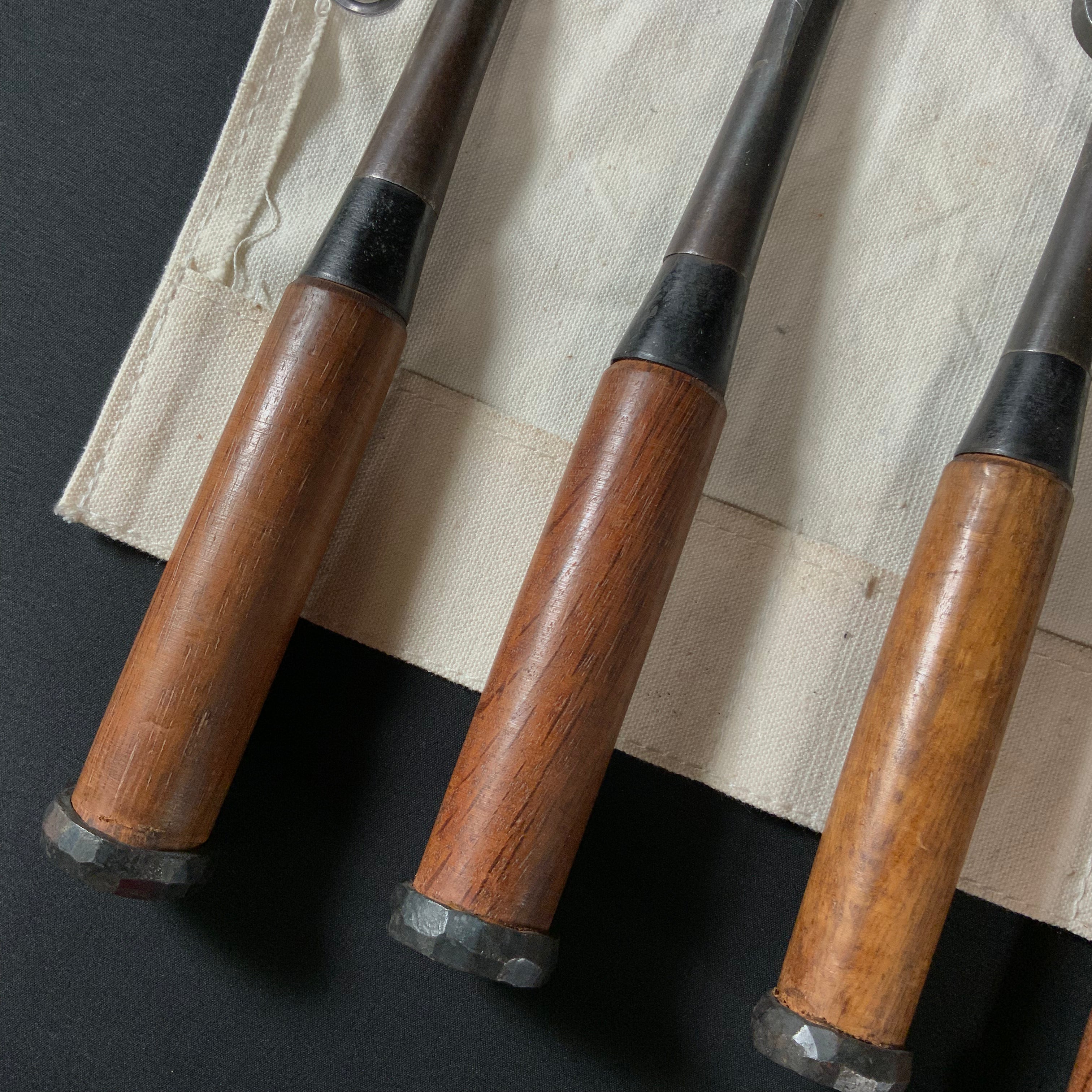 掘出し物 二代目左久作 叩き鑿 池上喬庸作 Old stock #1 Hidari Hisasaku 2rd Timber chisels by Ikegami Takanobu Tatakinomi