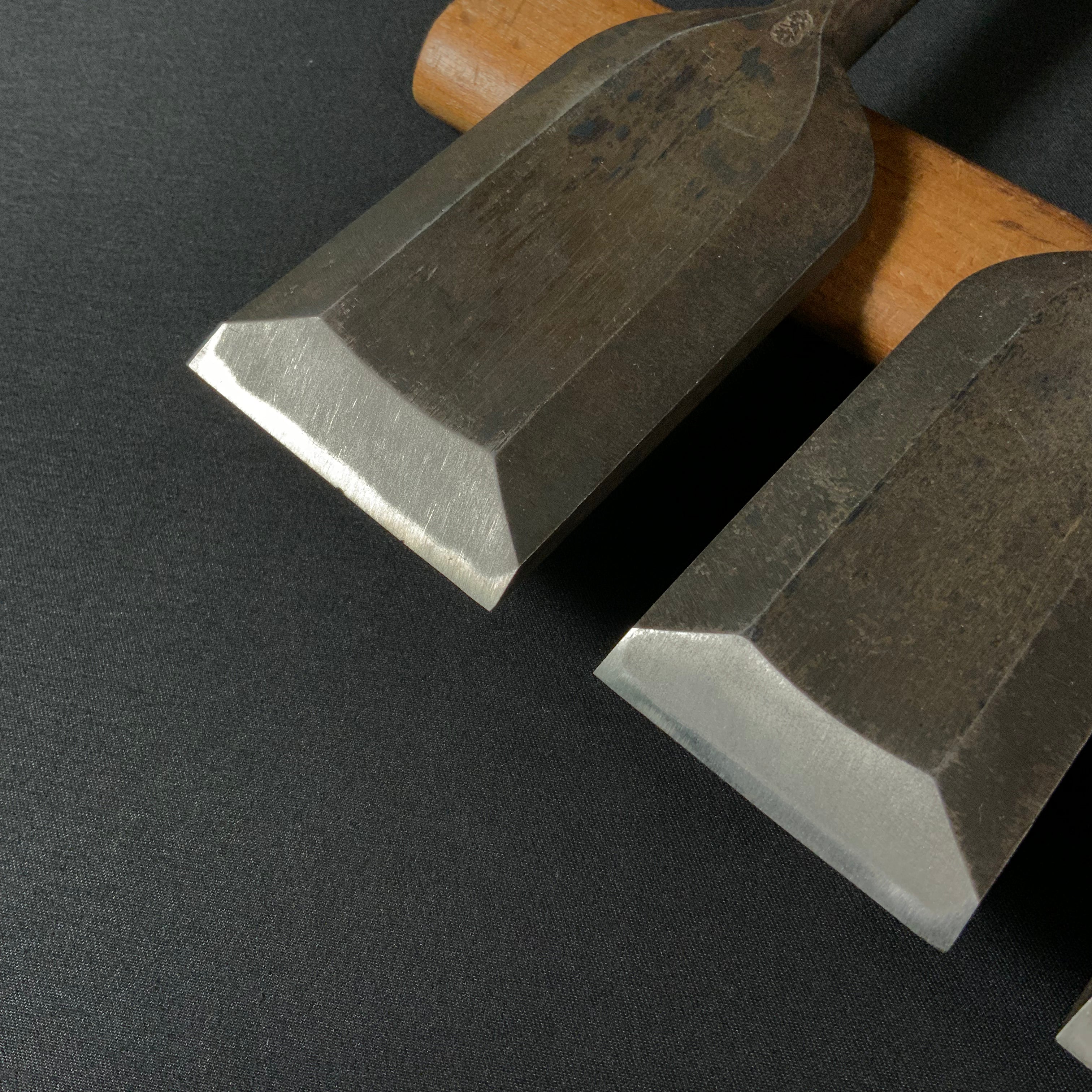 掘出し物 二代目左久作 叩き鑿 池上喬庸作 Old stock #1 Hidari Hisasaku 2rd Timber chisels by Ikegami Takanobu Tatakinomi