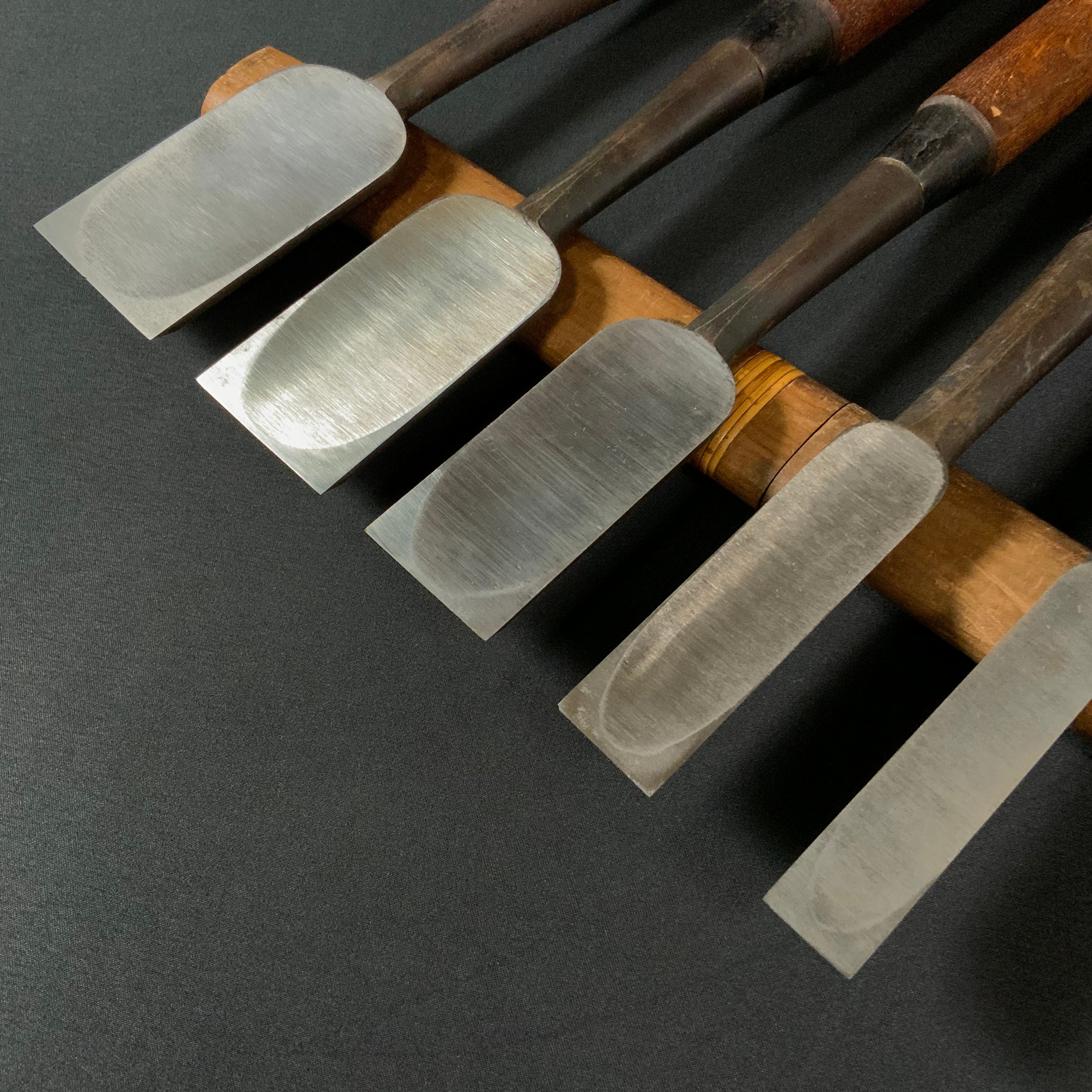 掘出し物 二代目左久作 叩き鑿 池上喬庸作 Old stock #1 Hidari Hisasaku 2rd Timber chisels by Ikegami Takanobu Tatakinomi