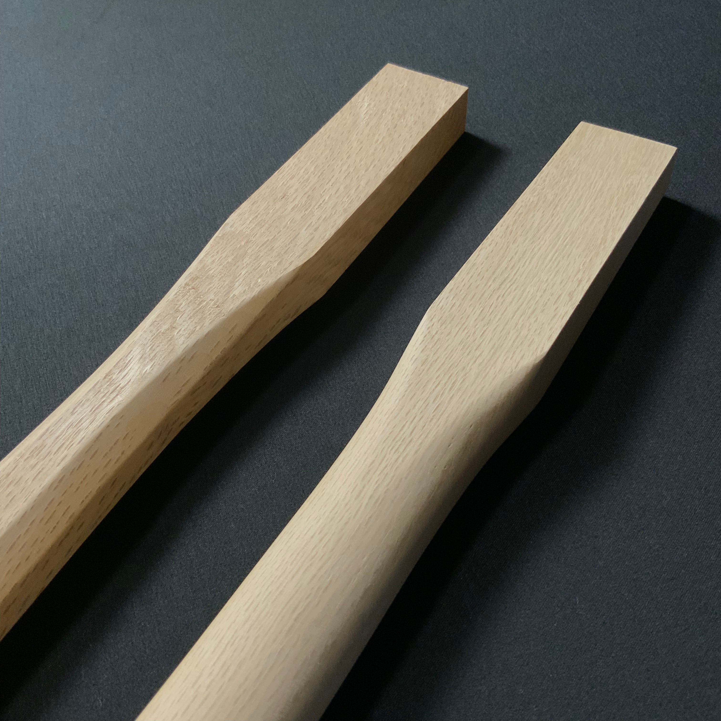 白樫 仮枠玄能柄 450mm Japanese Kariwaku hammer handles by Japanese white oak