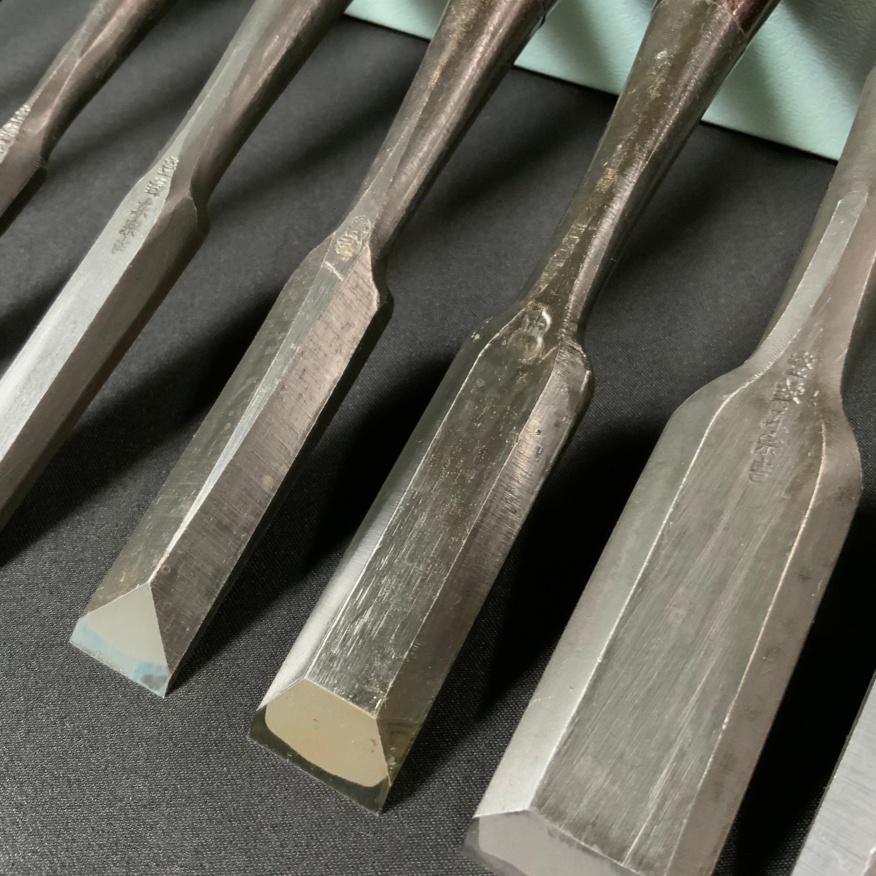 M193 Mixed set Bench chisels set for beginner by unknown smith バラ鑿合わせ 初心者におすすめ 追入組鑿 M193