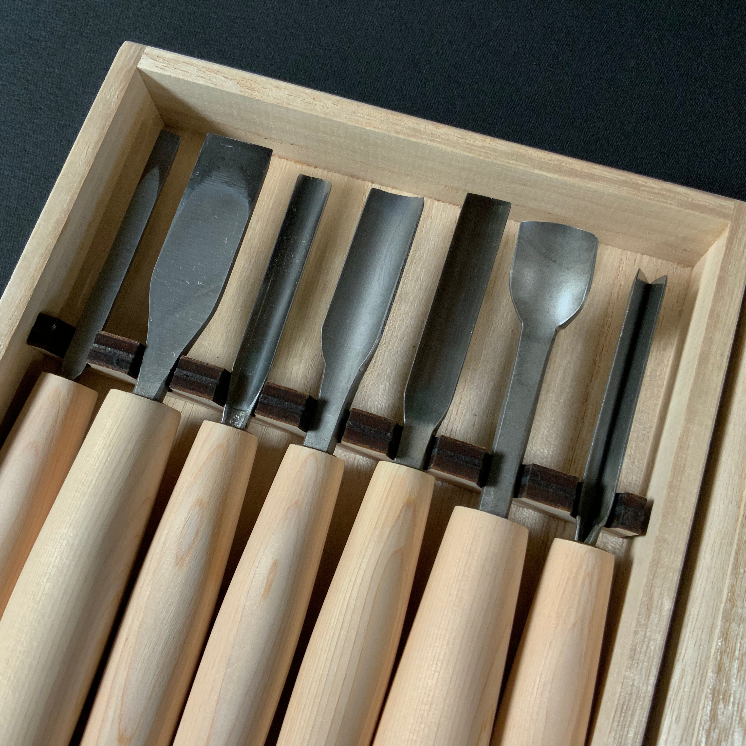 平常心 道 天道 ハイス小道具のみ7本組 Tendo Heijoshin Michi Hi Speed Steel carving Chisel set