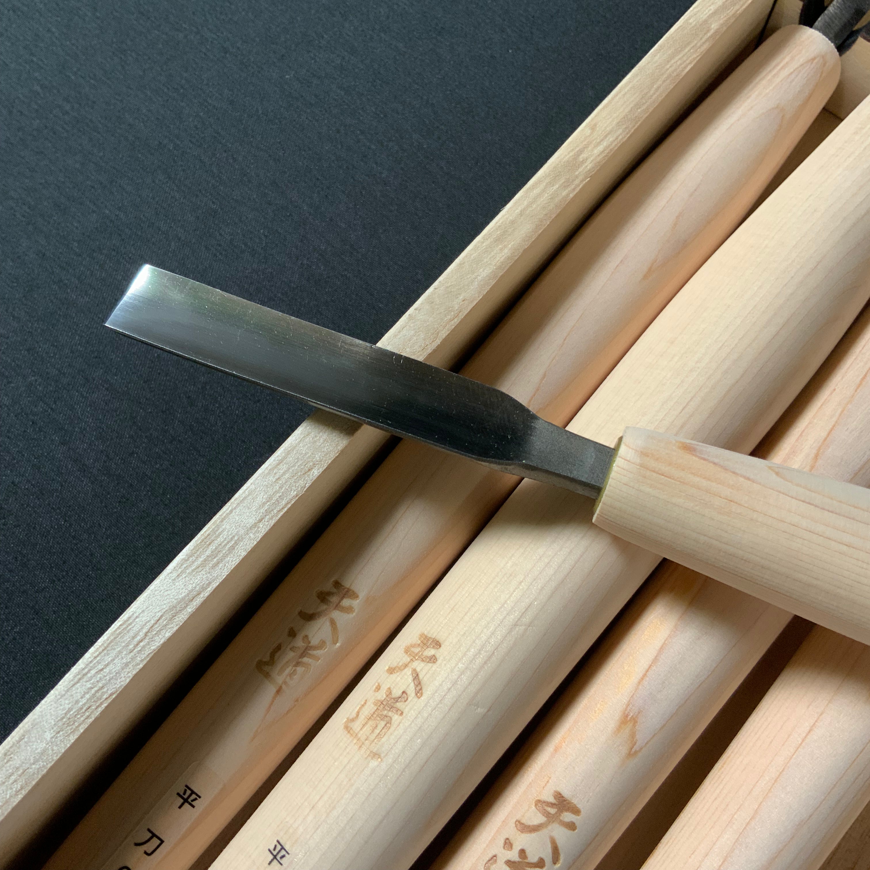 平常心 道 天道 ハイス小道具のみ7本組 Tendo Heijoshin Michi Hi Speed Steel carving Chisel set