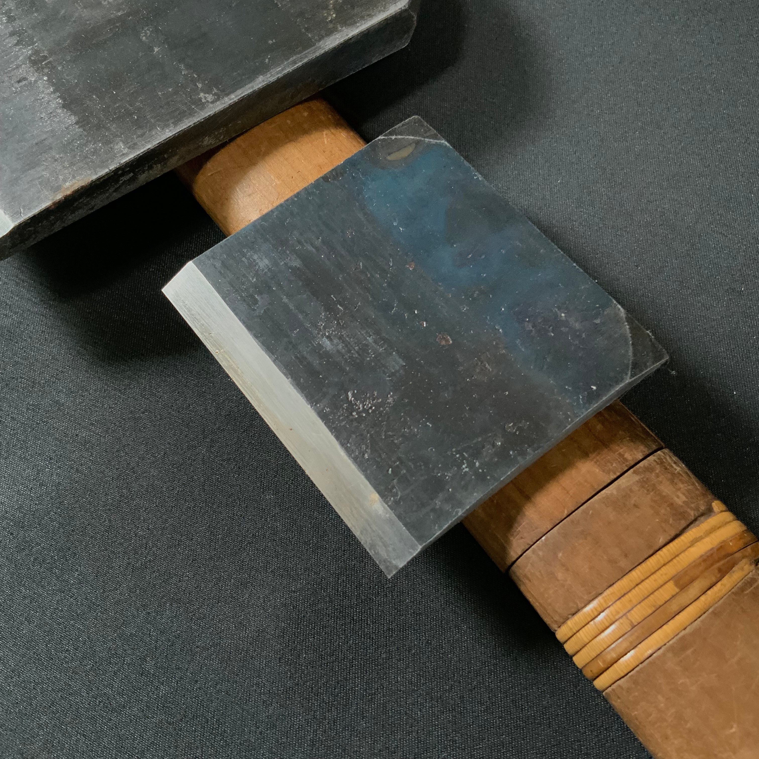 掘出し物 明寿 碓氷健吾作 仕上げ鉋 70mm Old stock Meiju Smoothing Plane(Kanna) by Usuikengo