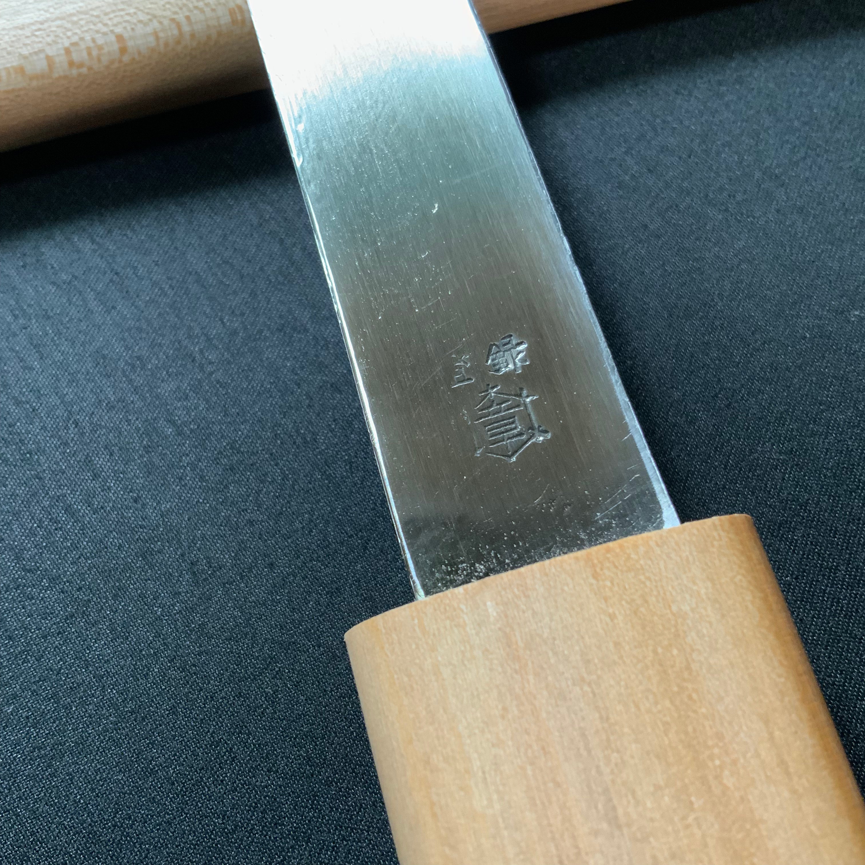 三木章 横手小刀最高級品鞘付 右 ハイス鋼 135mm Mikisho Yokote Kokatana (Carving knife) right hand High Speed Steel