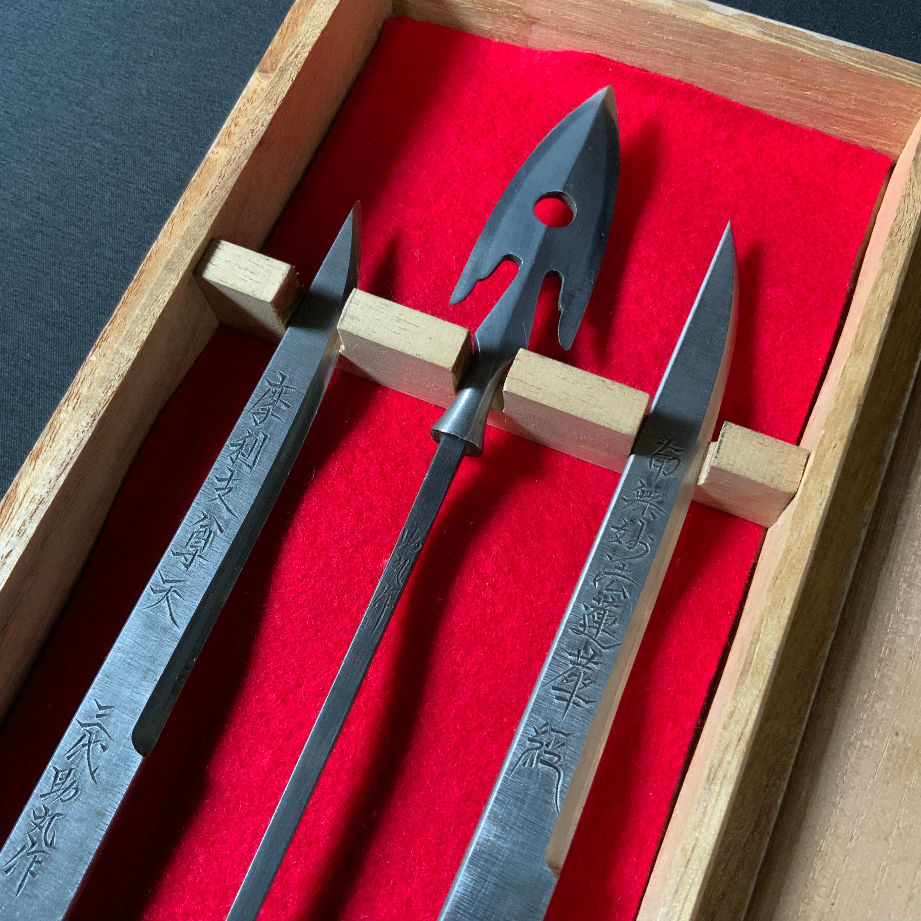 Old stock Sukemaru 3rd Yajiri Kokatana set by Usui Kinsaburo 掘出し物 碓氷金三郎 三代目助丸作 鏃小刀