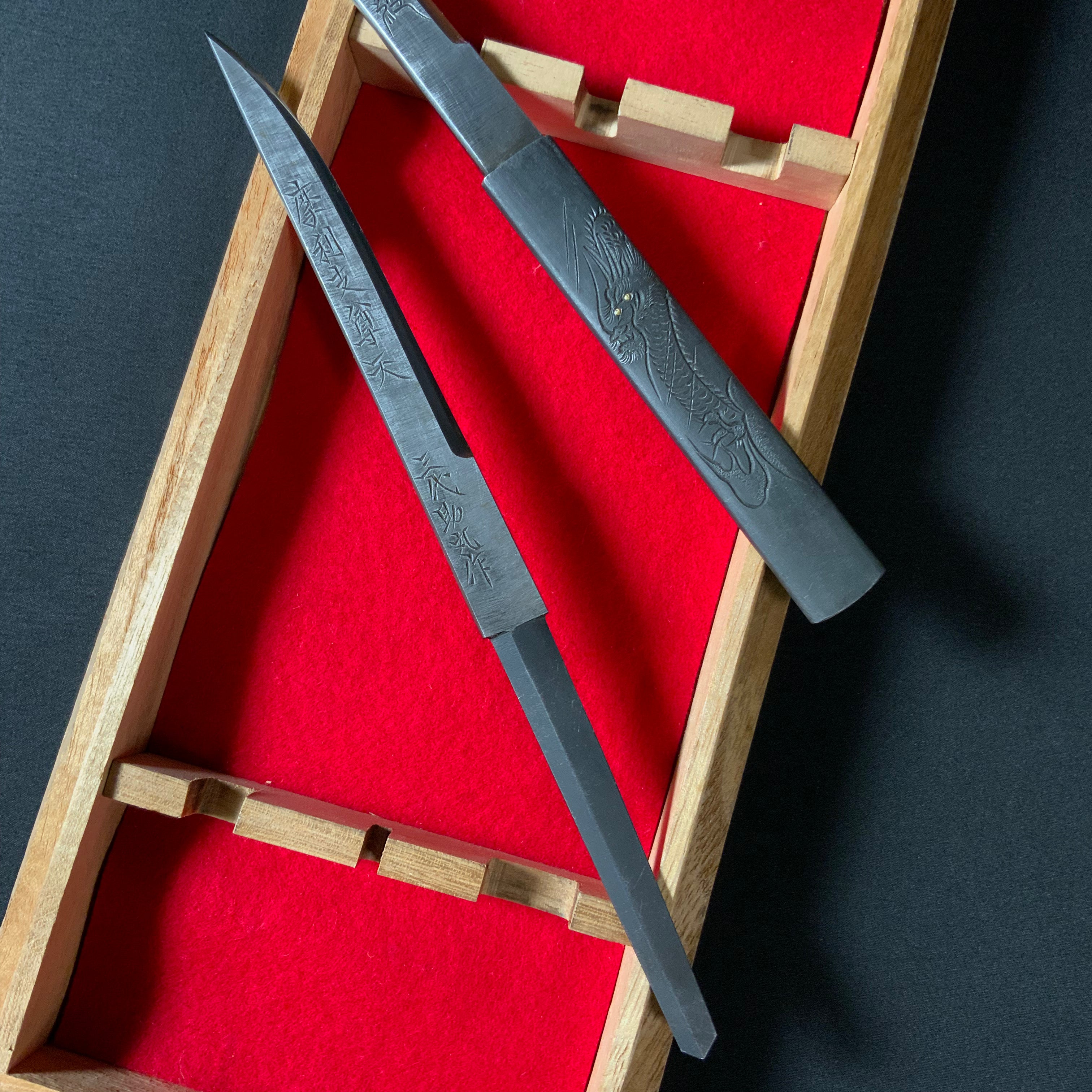 Old stock Sukemaru 3rd Yajiri Kokatana set by Usui Kinsaburo 掘出し物 碓氷金三郎 三代目助丸作 鏃小刀