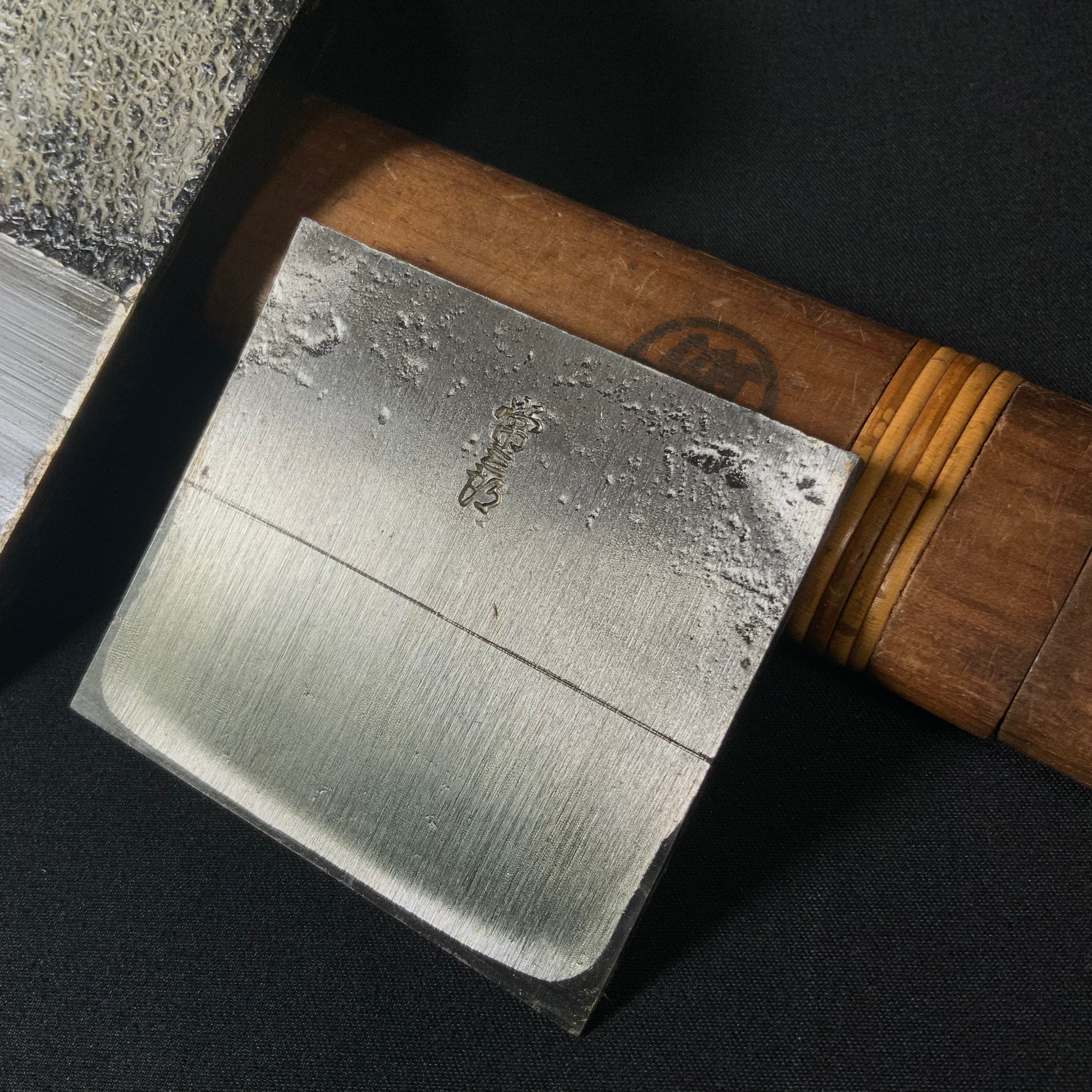 Old Stock Montsunesaburo Smoothing Plane (Kanna) with Special Carbon Steel 掘出し物 紋常三郎 二代目作 仕上鉋 特殊炭素鋼 70mm