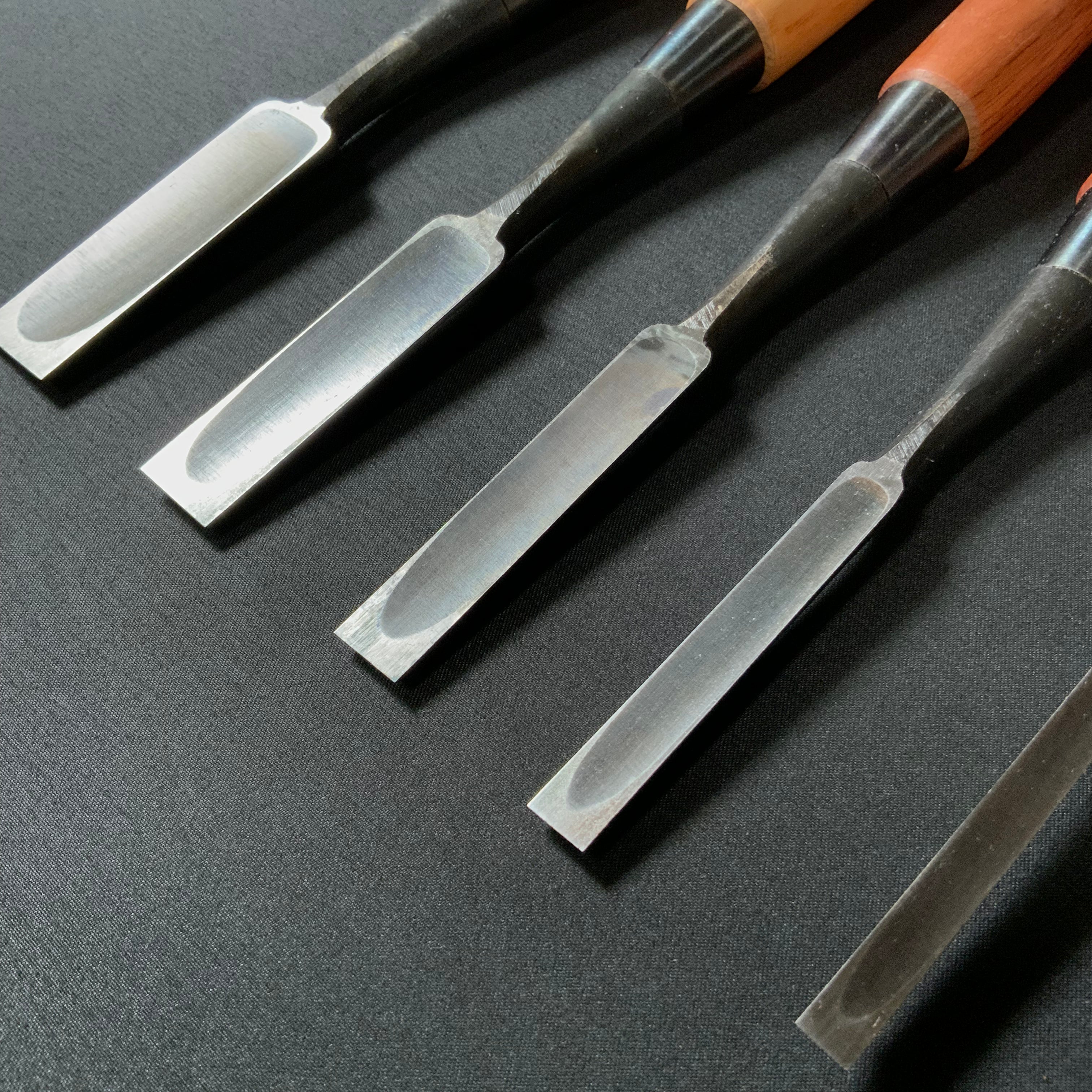 今井忠太郎作 二治弘 鎬 追入鑿 Nijihiro Dovetail Bench chisels by Chuutarou Imai