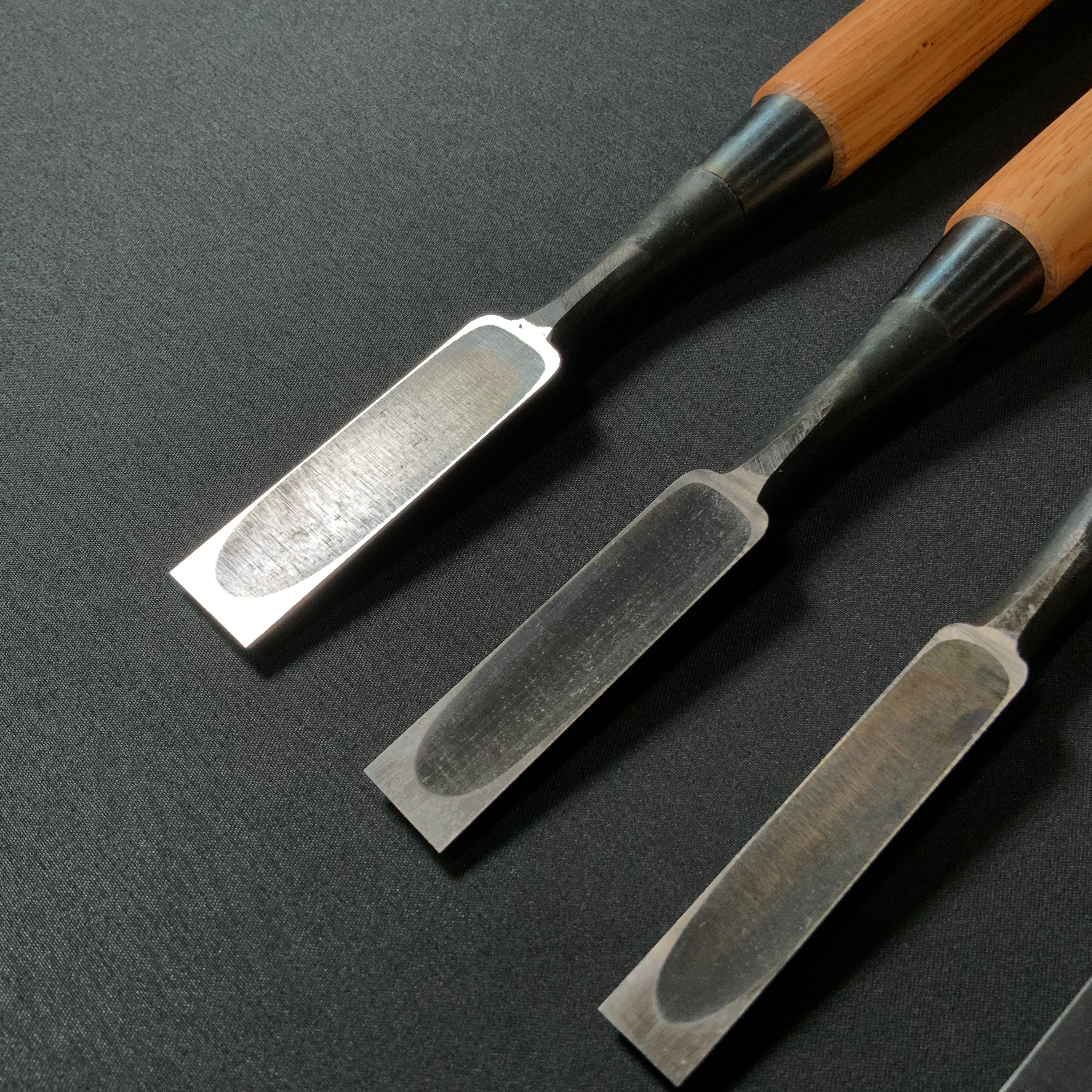 今井忠太郎作 二治弘 鎬 追入鑿 Nijihiro Dovetail Bench chisels by Chuutarou Imai