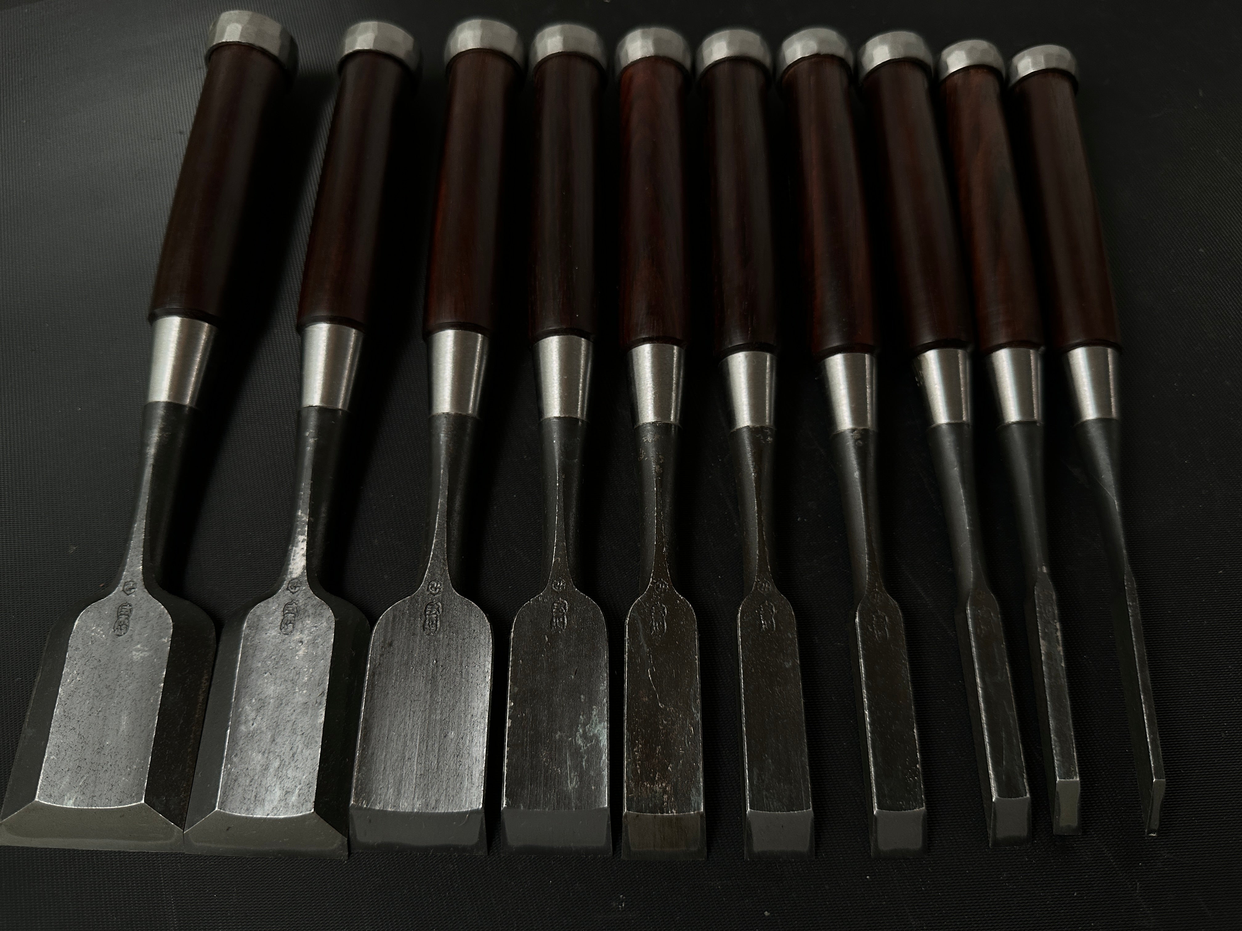 Hidari Ichihiro Kakuuchi Bench chisels set 左市弘 角打追入組鑿 unused