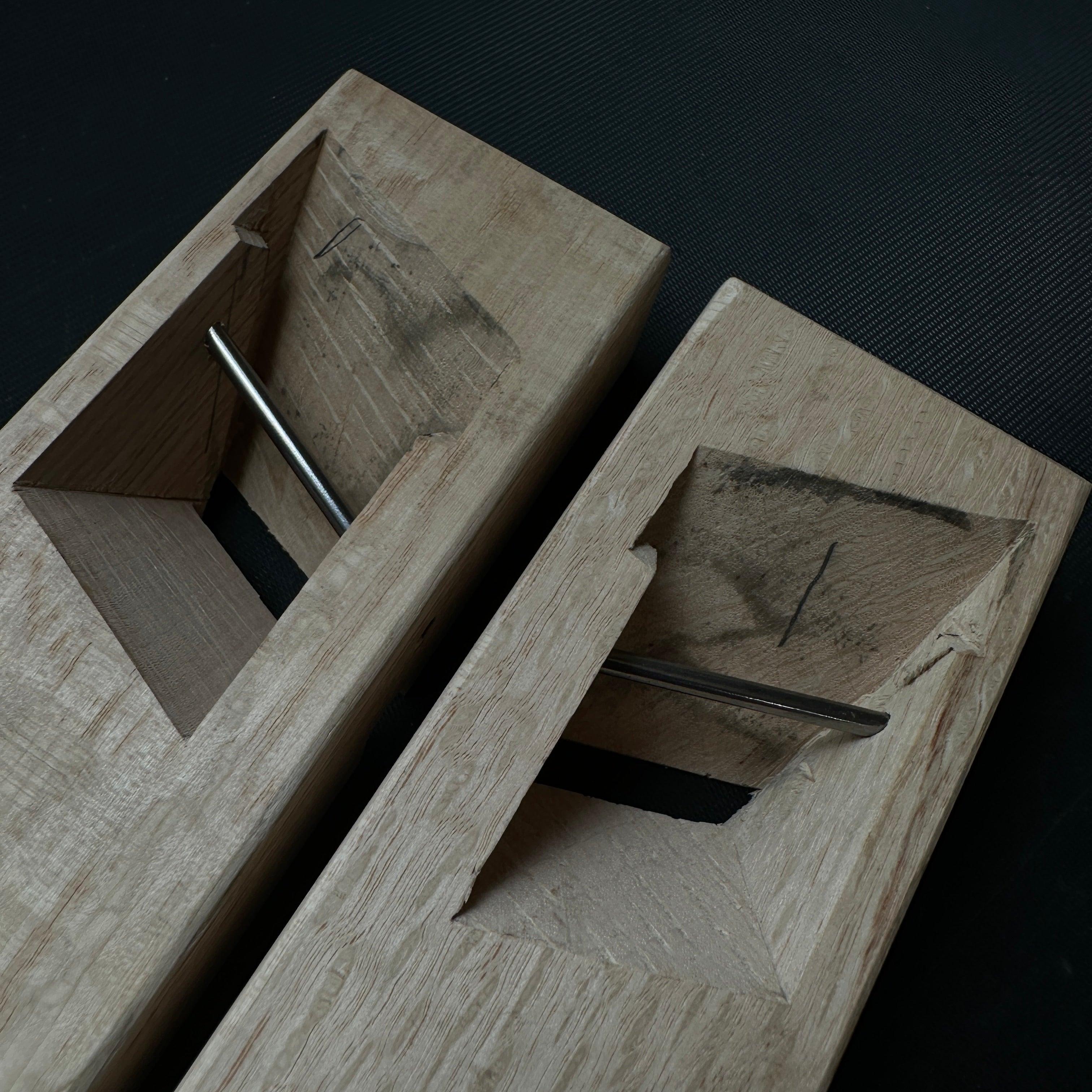 Kouetsu Rabbet Plane with Blue steel right and left By Komori 小森作 侊悦 際鉋 青紙鋼 左右 30mm