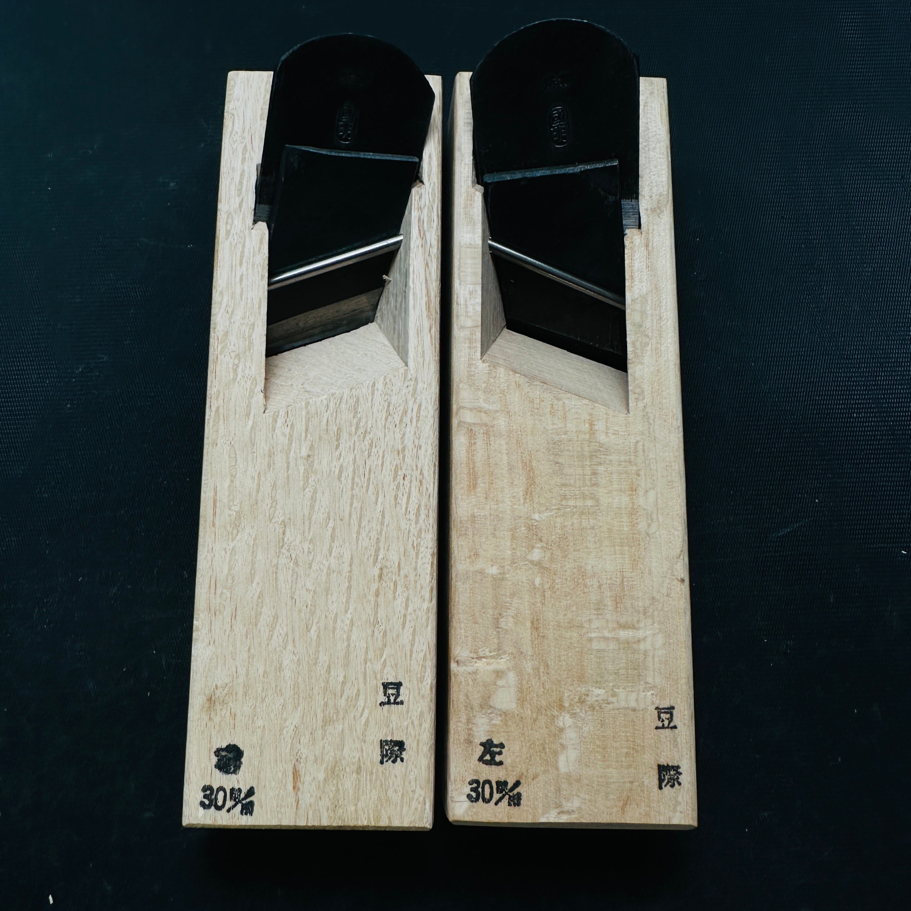 Kuniaki Rabbet Plane with Blue steel right and left By Komori 小森作 國明 際鉋 青紙鋼 左右 30mm