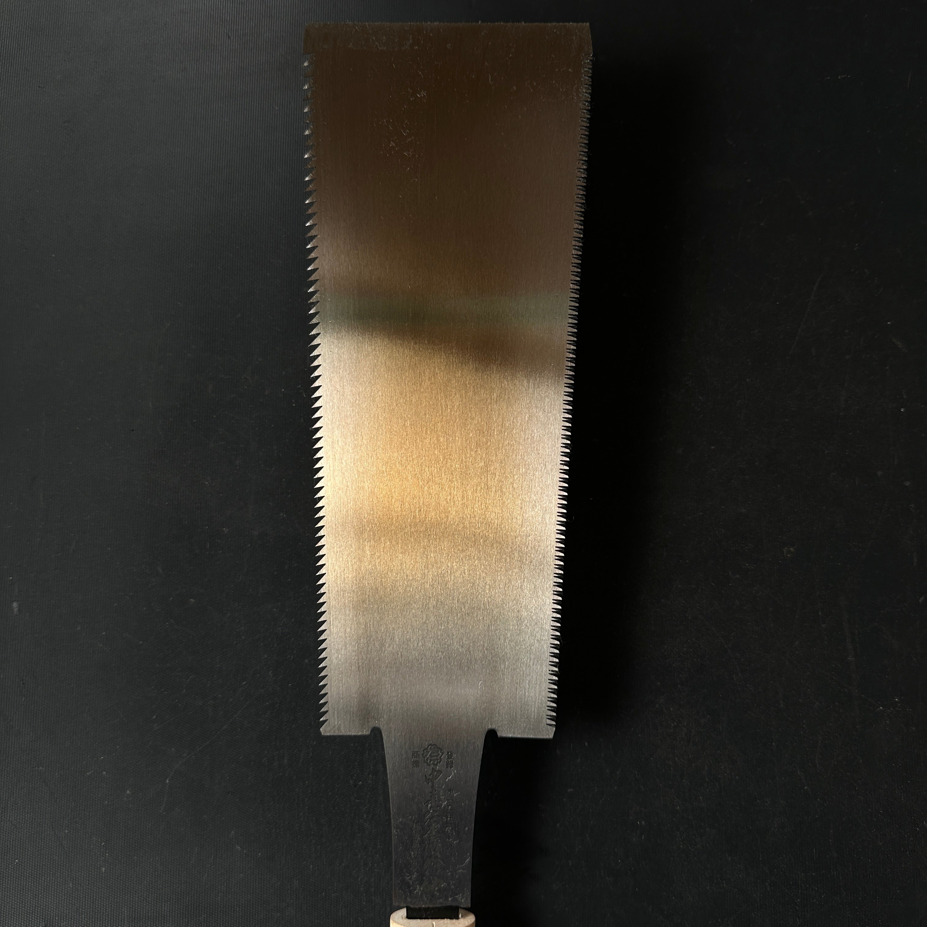 #R5 Ready to use! Old stock Double Edge (Ryoba) Saw with Eddy Type Handles set by Kurashige 直ぐ使い 倉重栄助氏目立 渦巻き柄 両刃鋸 300mm