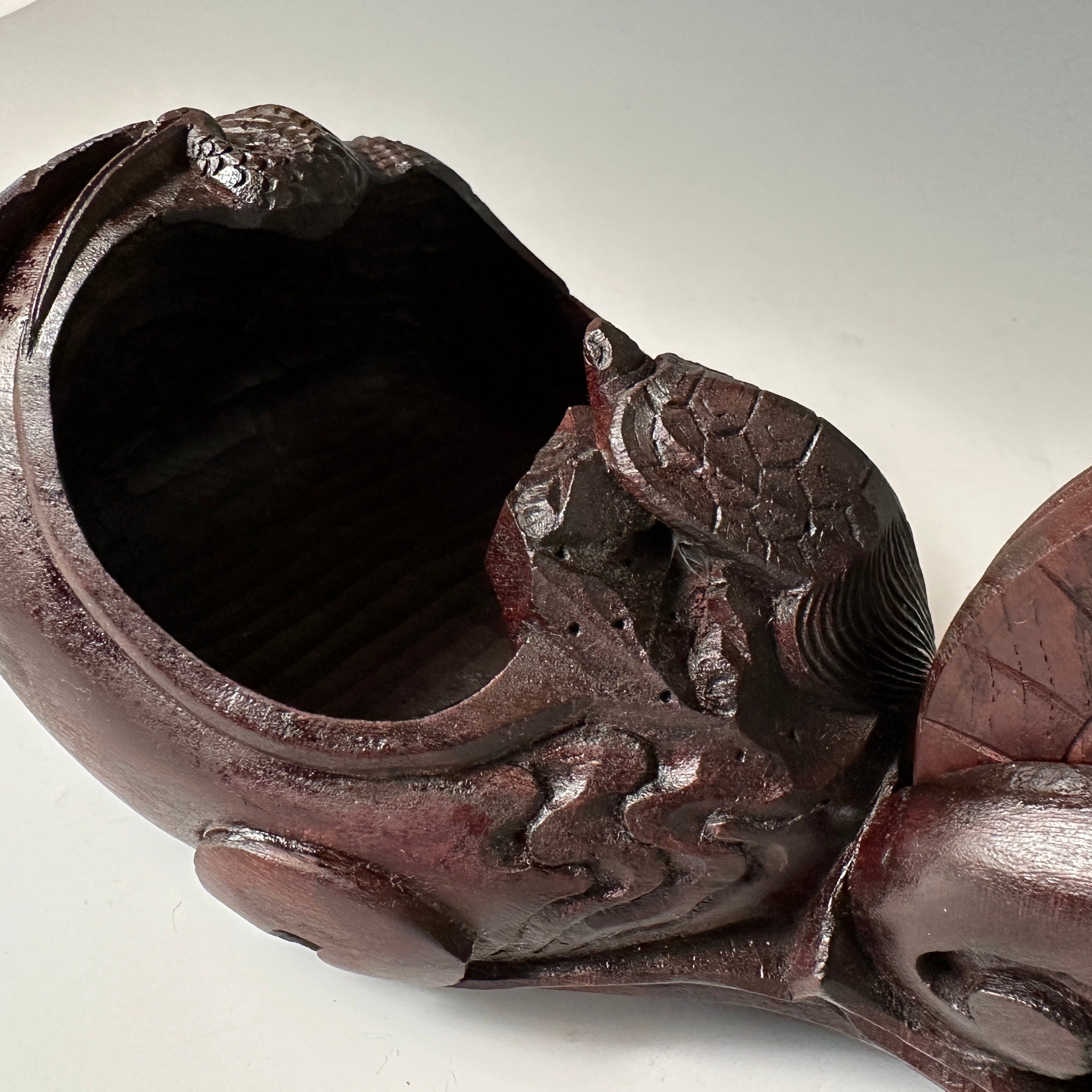 #ST45 Old Stock Japanese Carpenter Ink Pot Traditional Measuring Tools Sumitsubo by Tsubo Toyo 初代坪豊作 墨壺 鶴亀 300mm