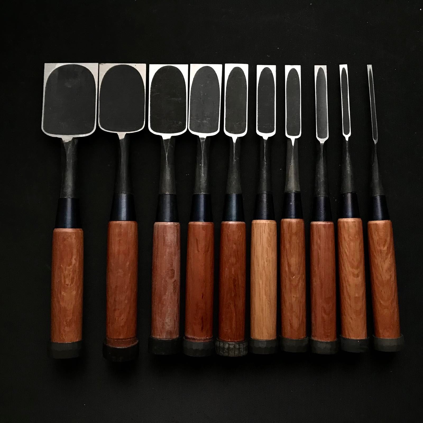 Sukekura Bench chisels set with White steel 助倉 追入組鑿 白紙鋼 Oirenomi