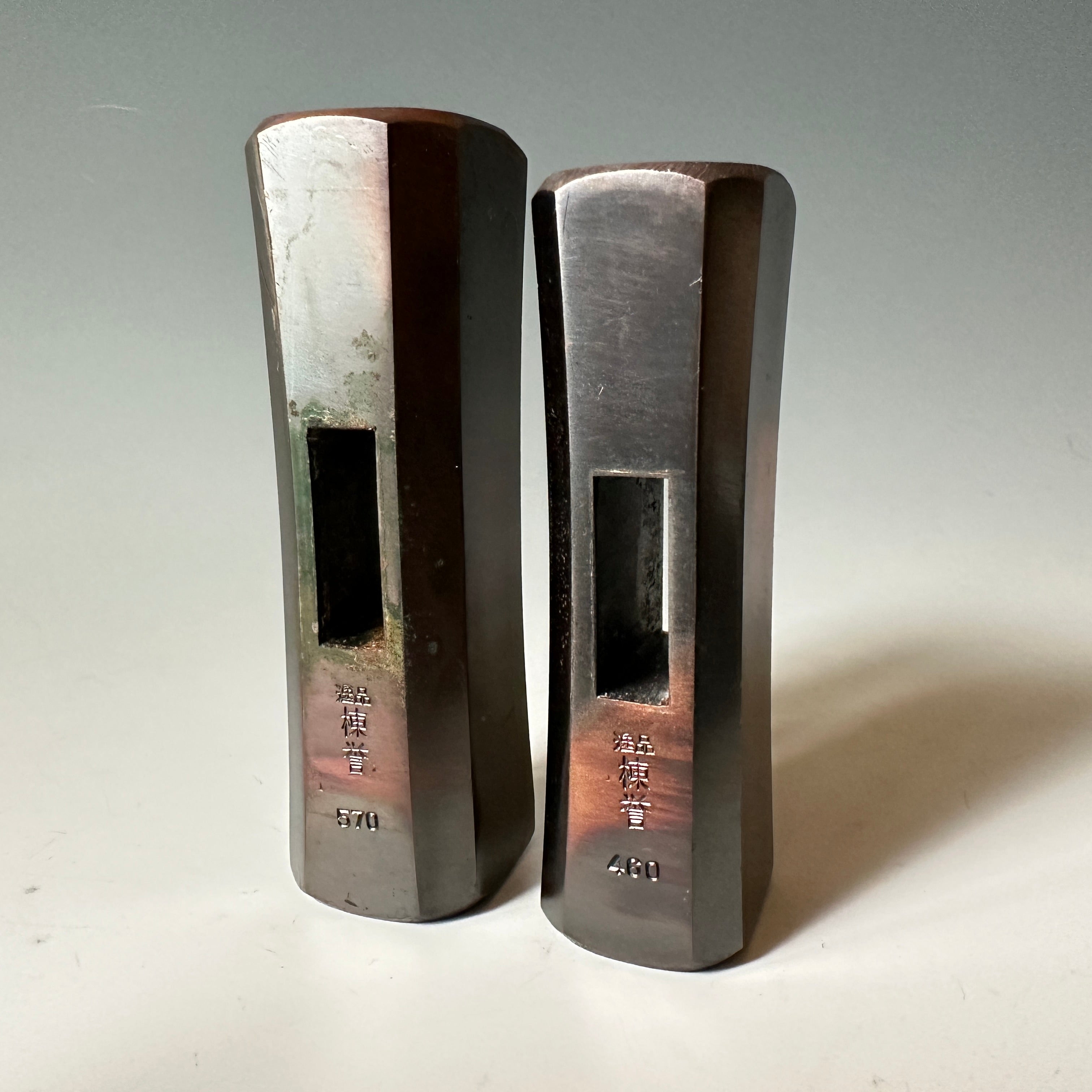 Old stock for Munehomale Octagon Hammers Blonze finish 掘出し物 小桧山作 八角玄翁 ブロンズ仕上