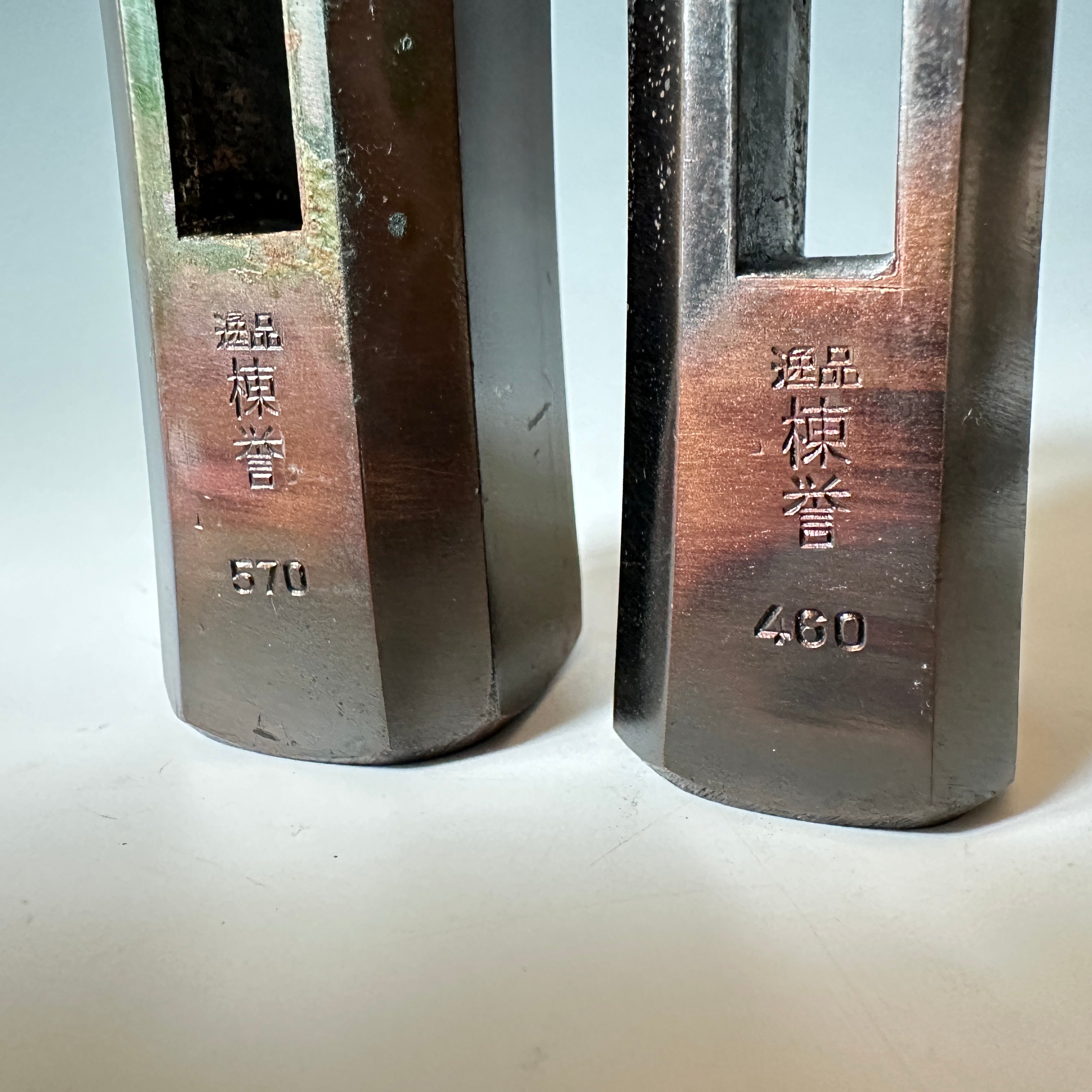 Old stock for Munehomale Octagon Hammers Blonze finish 掘出し物 小桧山作 八角玄翁 ブロンズ仕上