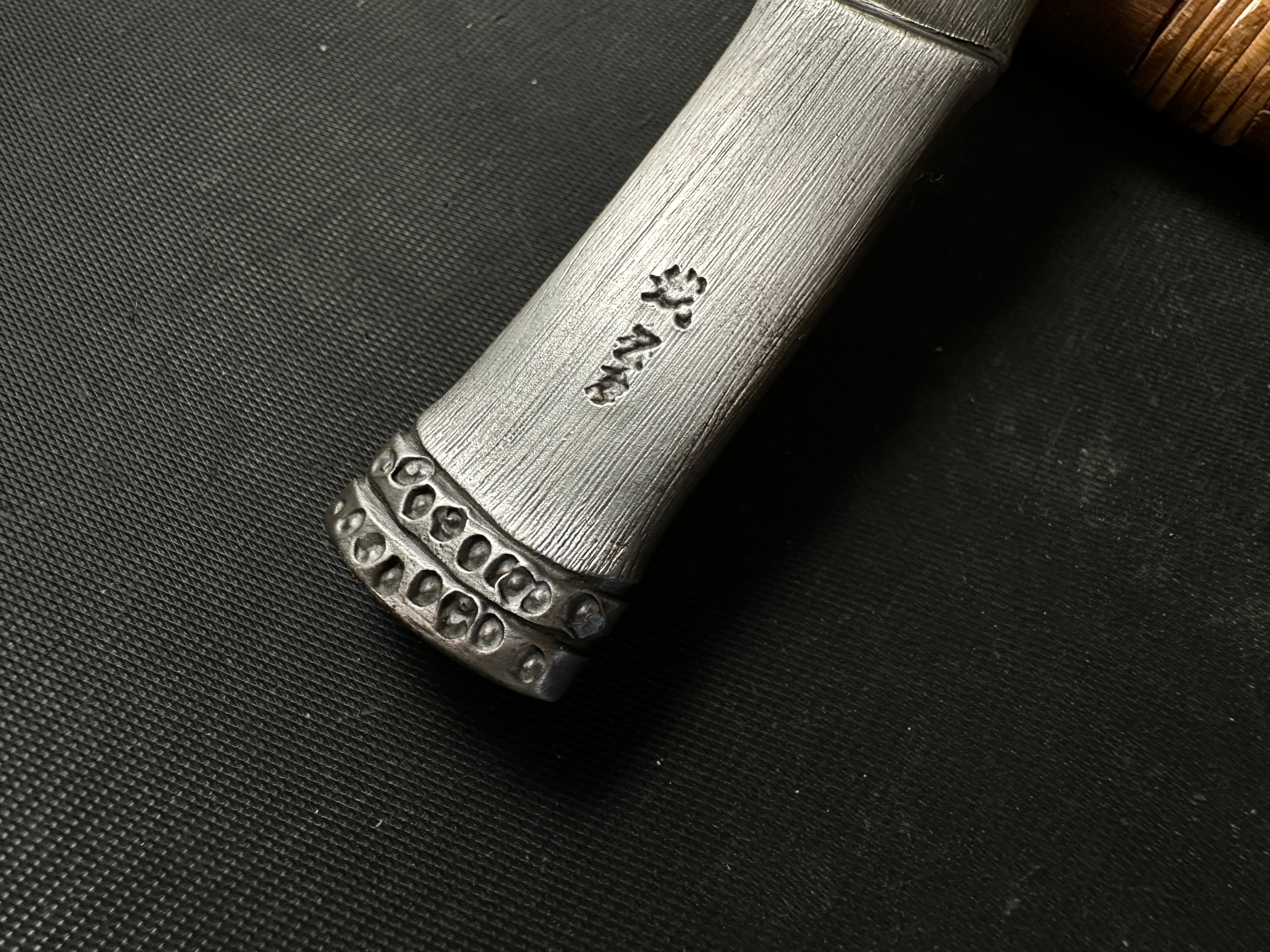 Old stock #2 Bamboo Kiridashi Knives by Kunikei 3rd Right hand 掘出し物 三代目国慶作 竹節 切出し小刀 21mm 右