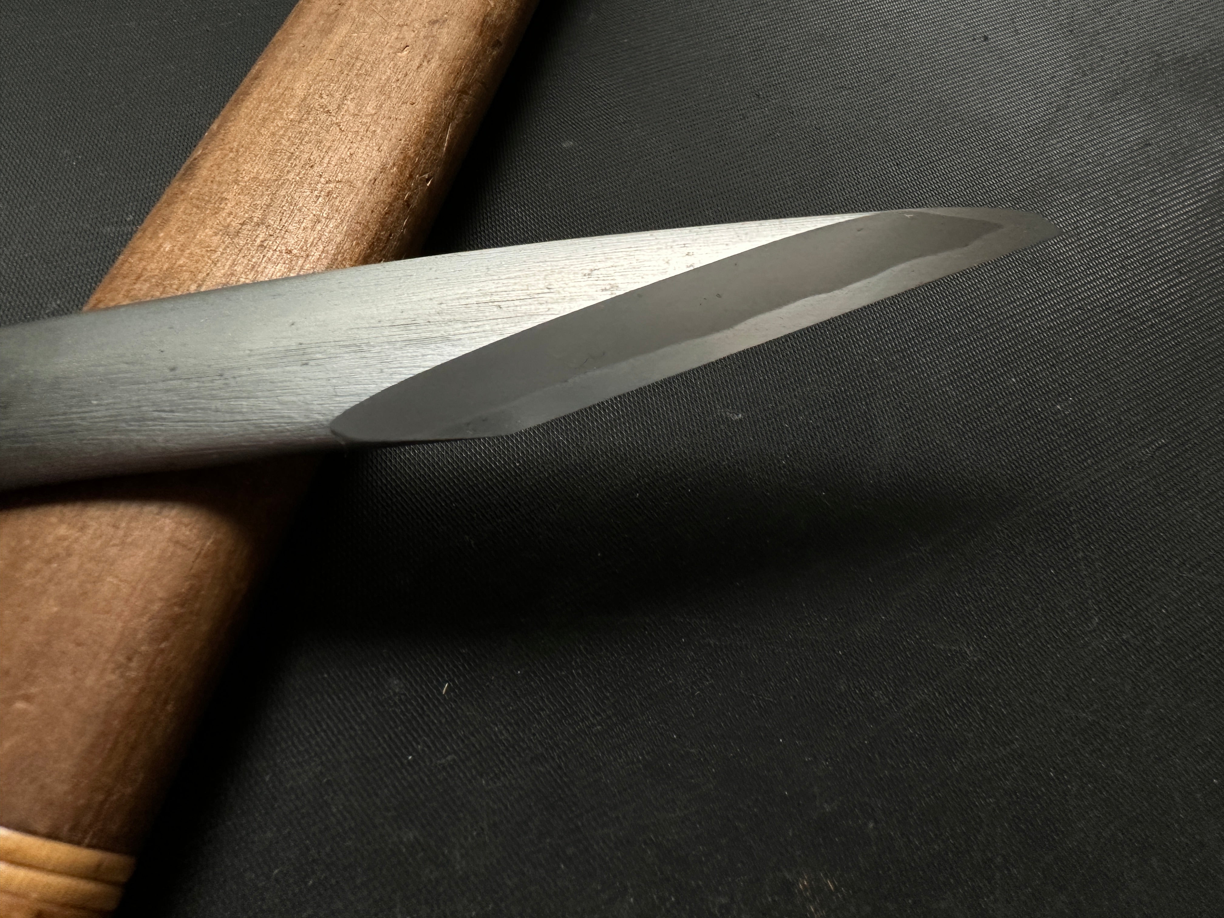 古株 #2 竹切り出し包丁 国慶作 3代目 右利き 掘り出し物 三代目国慶作 竹節 切出し小刀 21mm 右