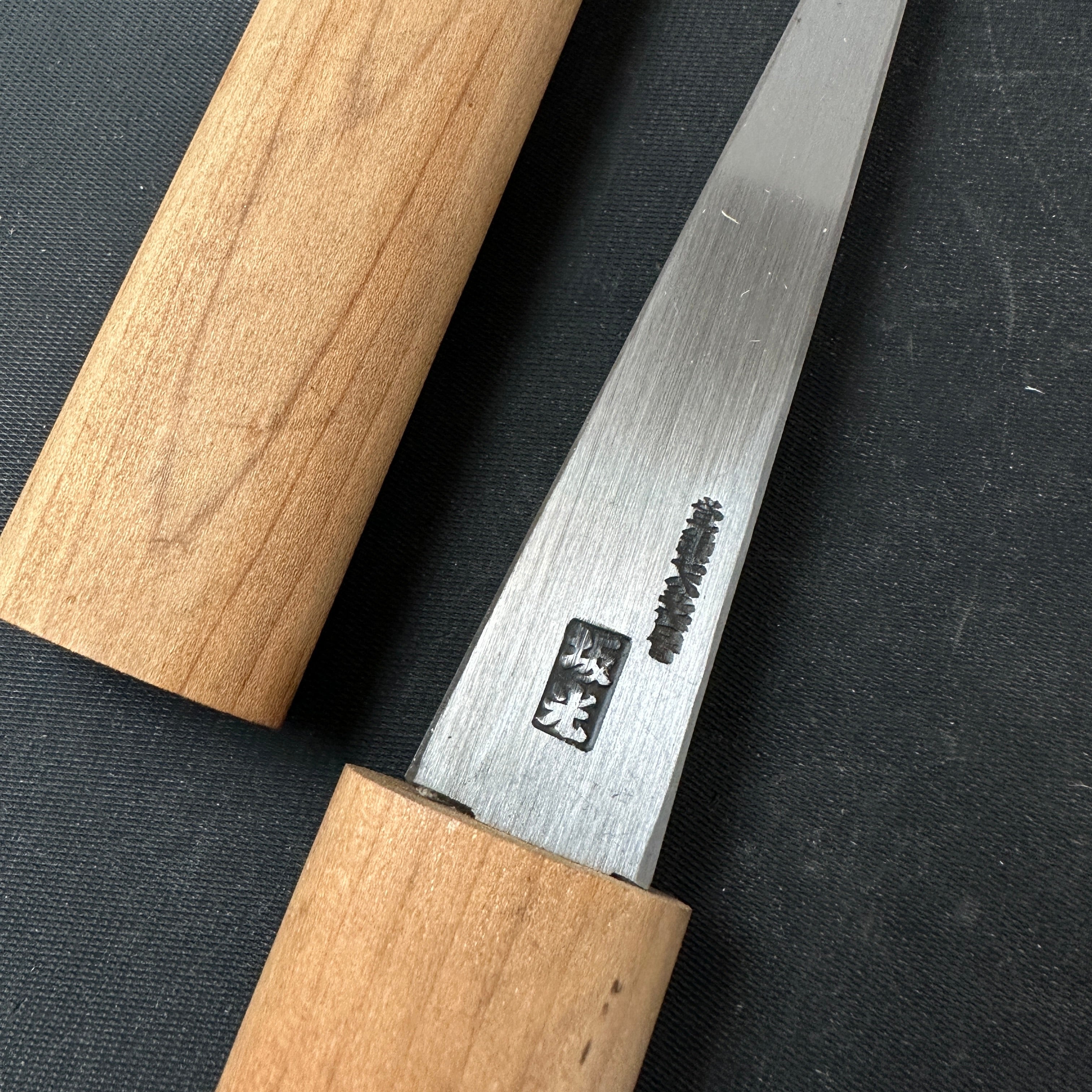 Old stock #1 Sakamitsu 1st generation Kuri Kokatana with white steel Right  掘出し物 初代坂光 繰り小刀 右 130mm