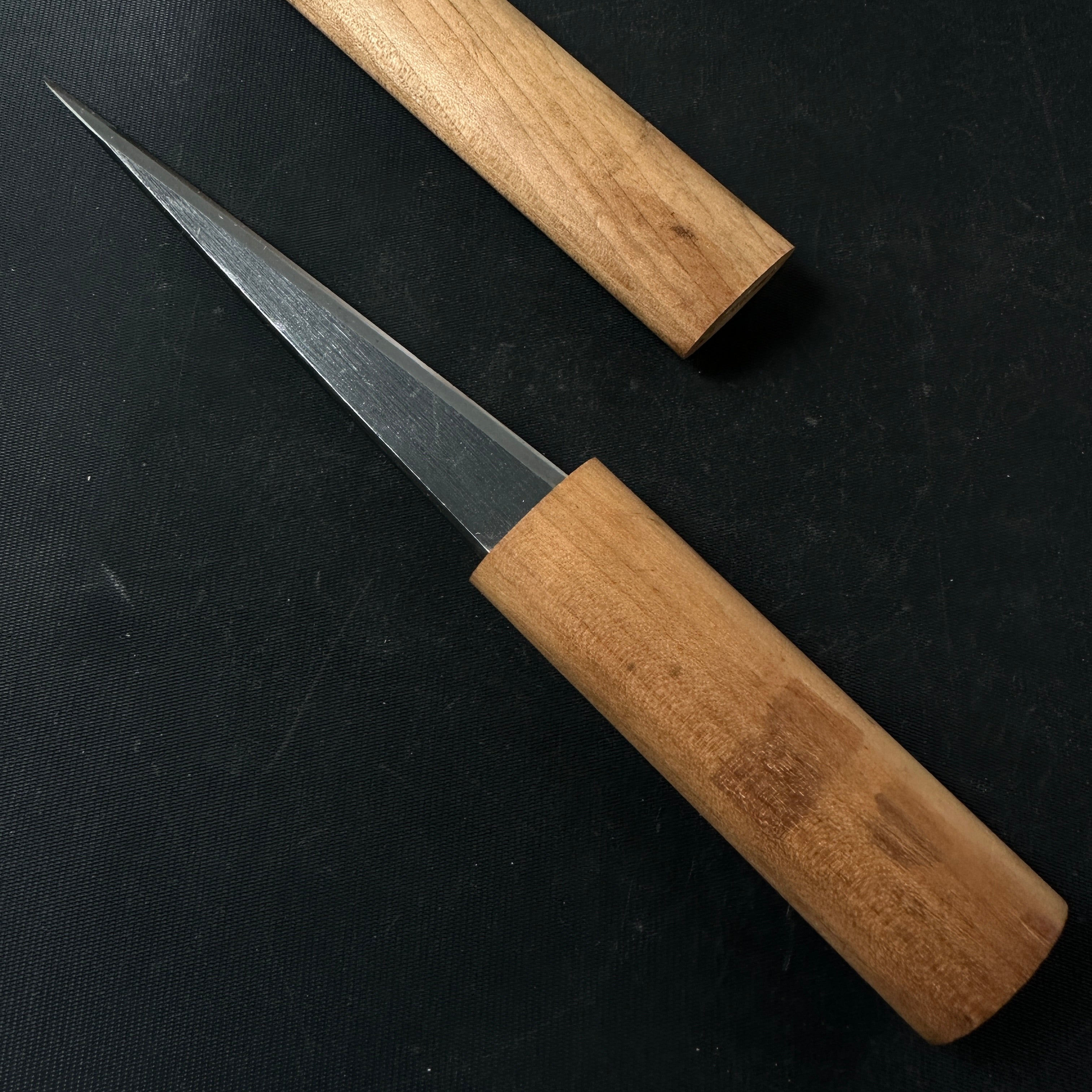 Old stock #1 Sakamitsu 1st generation Kuri Kokatana with white steel Right 掘出し物 初代坂光 繰り小刀 右 130mm