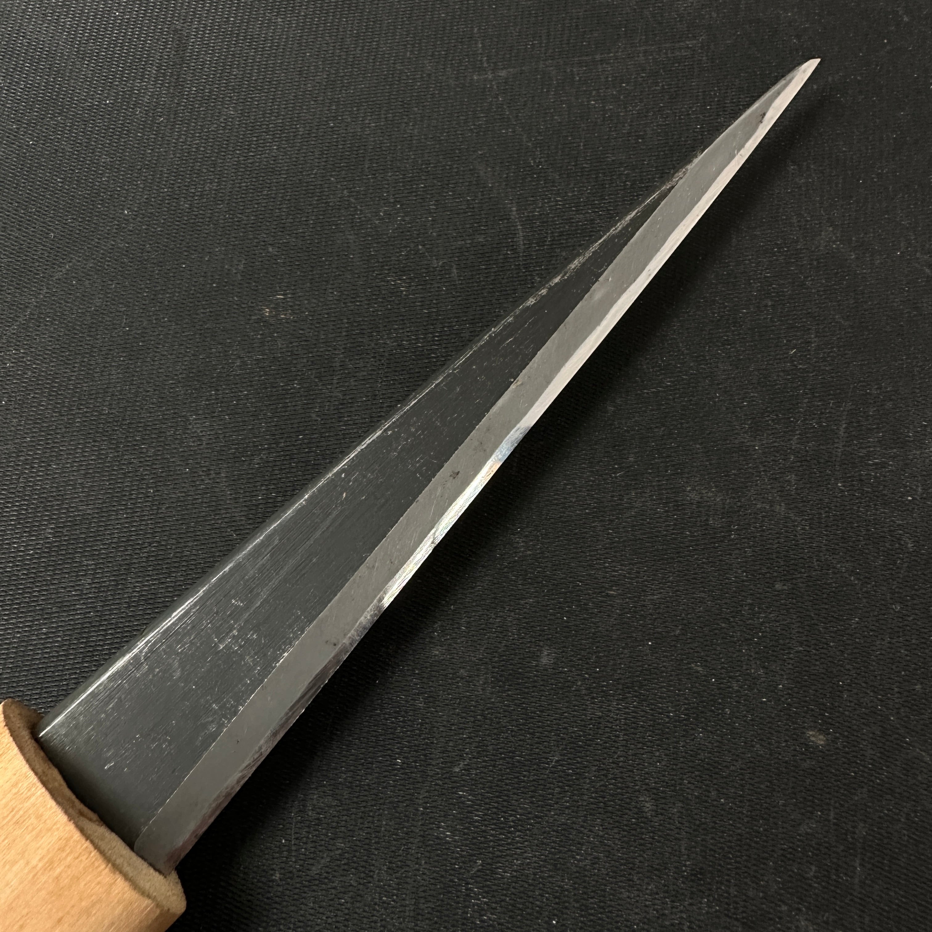 Old stock #2 Sakamitsu 1st generation Kuri Kokatana with white steel Right 掘出し物 初代坂光 繰り小刀 右 130mm