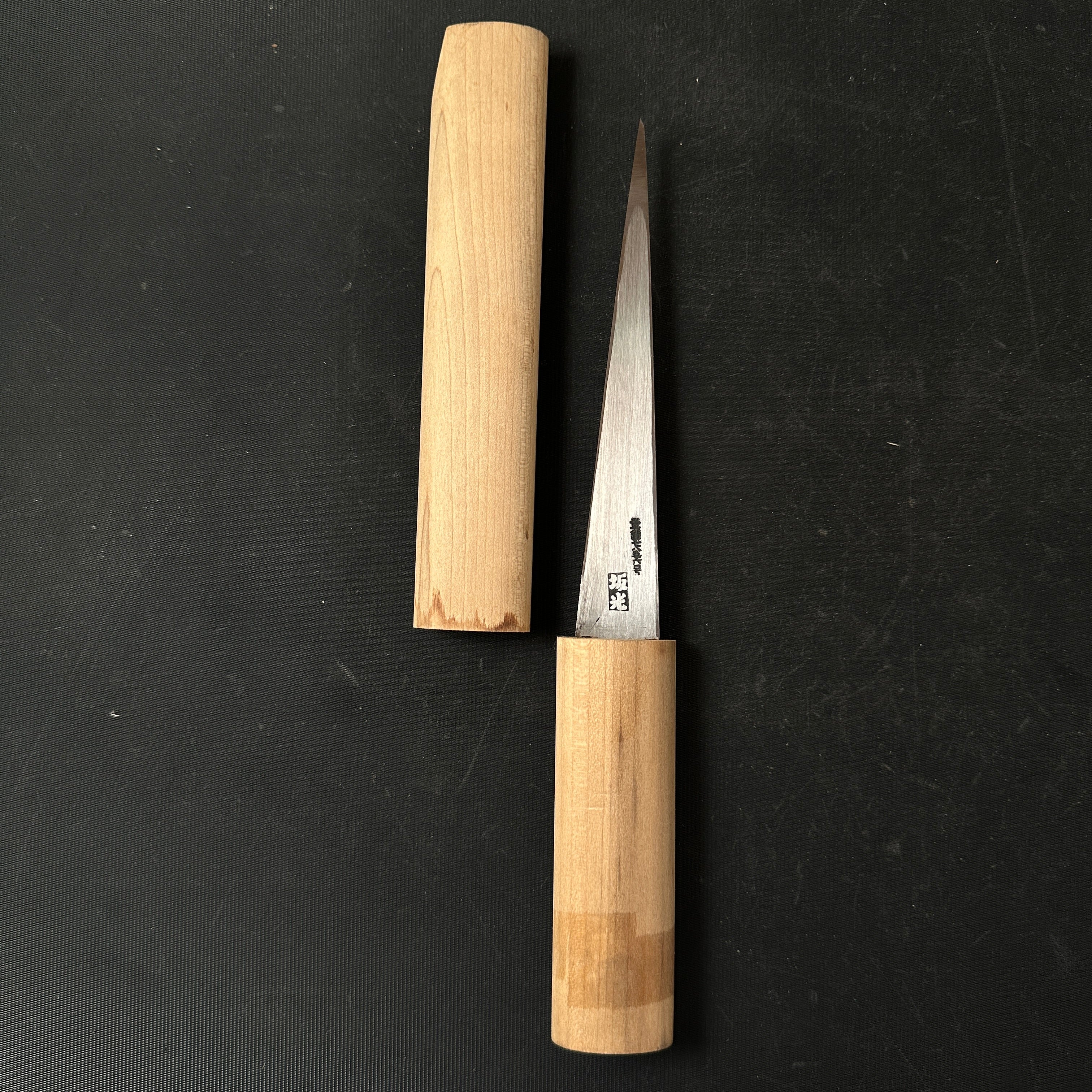 Old stock #3 Sakamitsu 1st generation Kuri Kokatana with white steel Right  掘出し物 初代坂光 繰り小刀 右 130mm