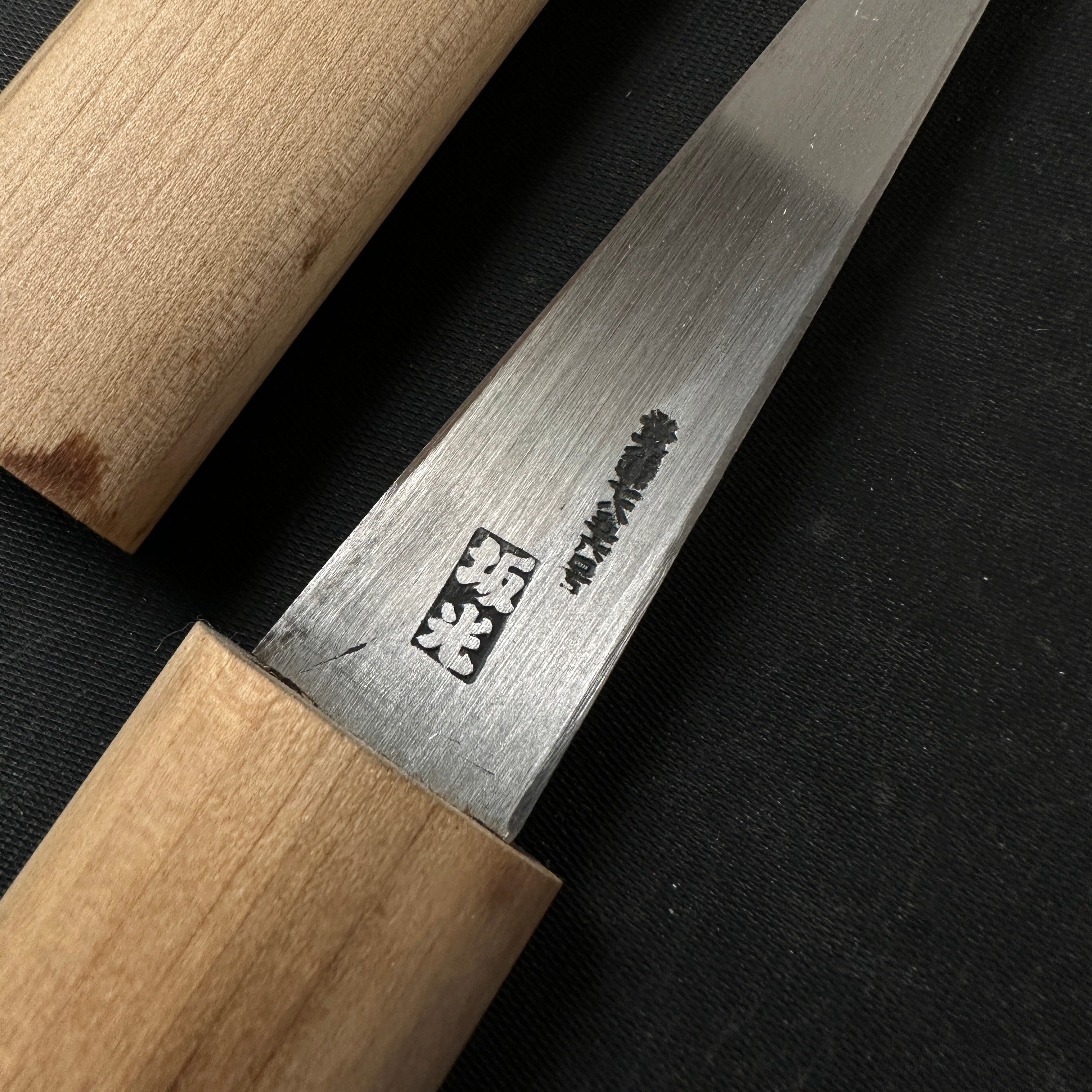 Old stock #3 Sakamitsu 1st generation Kuri Kokatana with white steel Right  掘出し物 初代坂光 繰り小刀 右 130mm