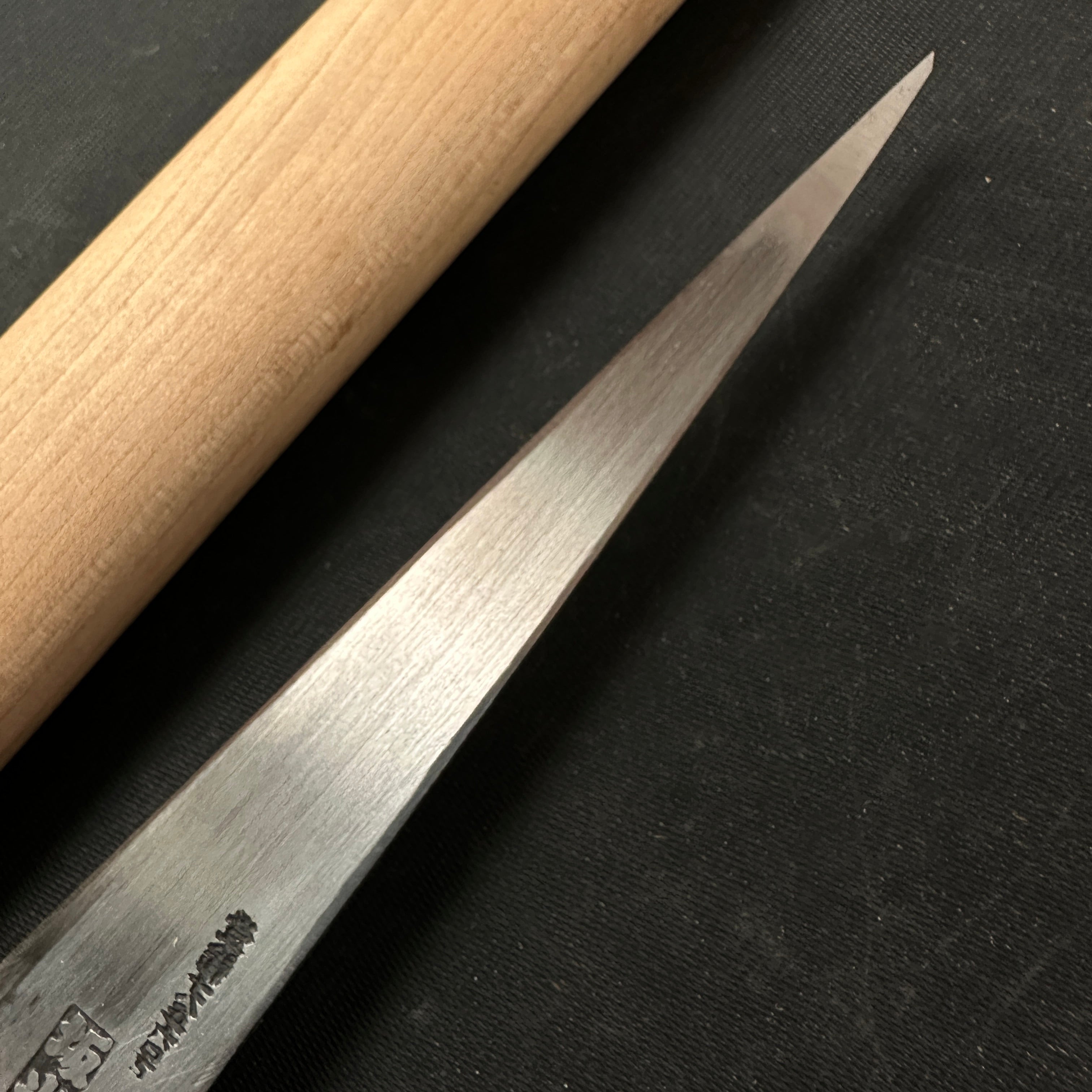 Old stock #3 Sakamitsu 1st generation Kuri Kokatana with white steel Right 掘出し物 初代坂光 繰り小刀 右 130mm