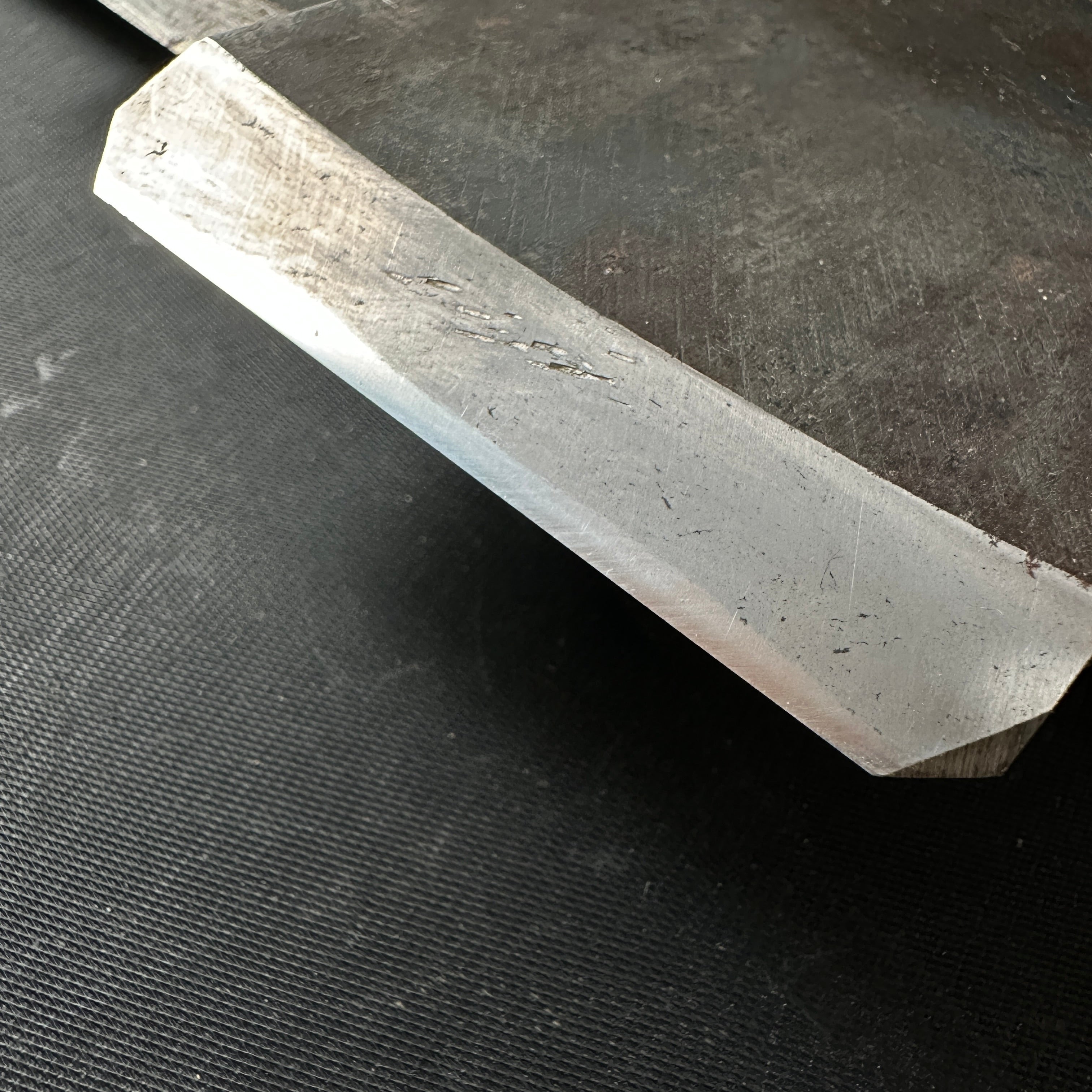 古株 直平(重信)平滑鉋(カンナ) 長峰潔作 掘り出し物 重延作 直平仕上げ鉋 70mm