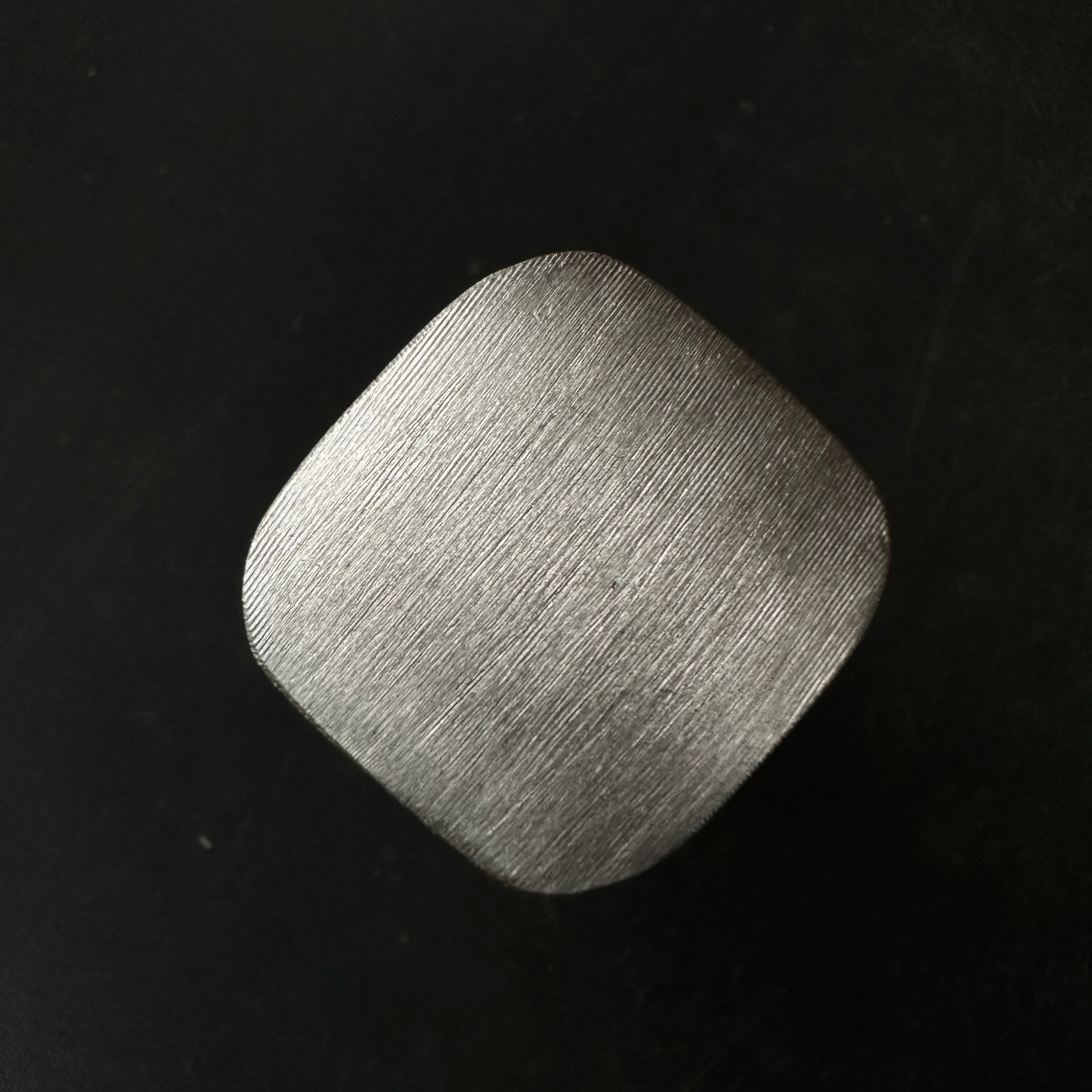 同心斎正行 特製銀手造り 貼り鋼角槌 馬場正行 鋼付四角玄翁槌目 210匁