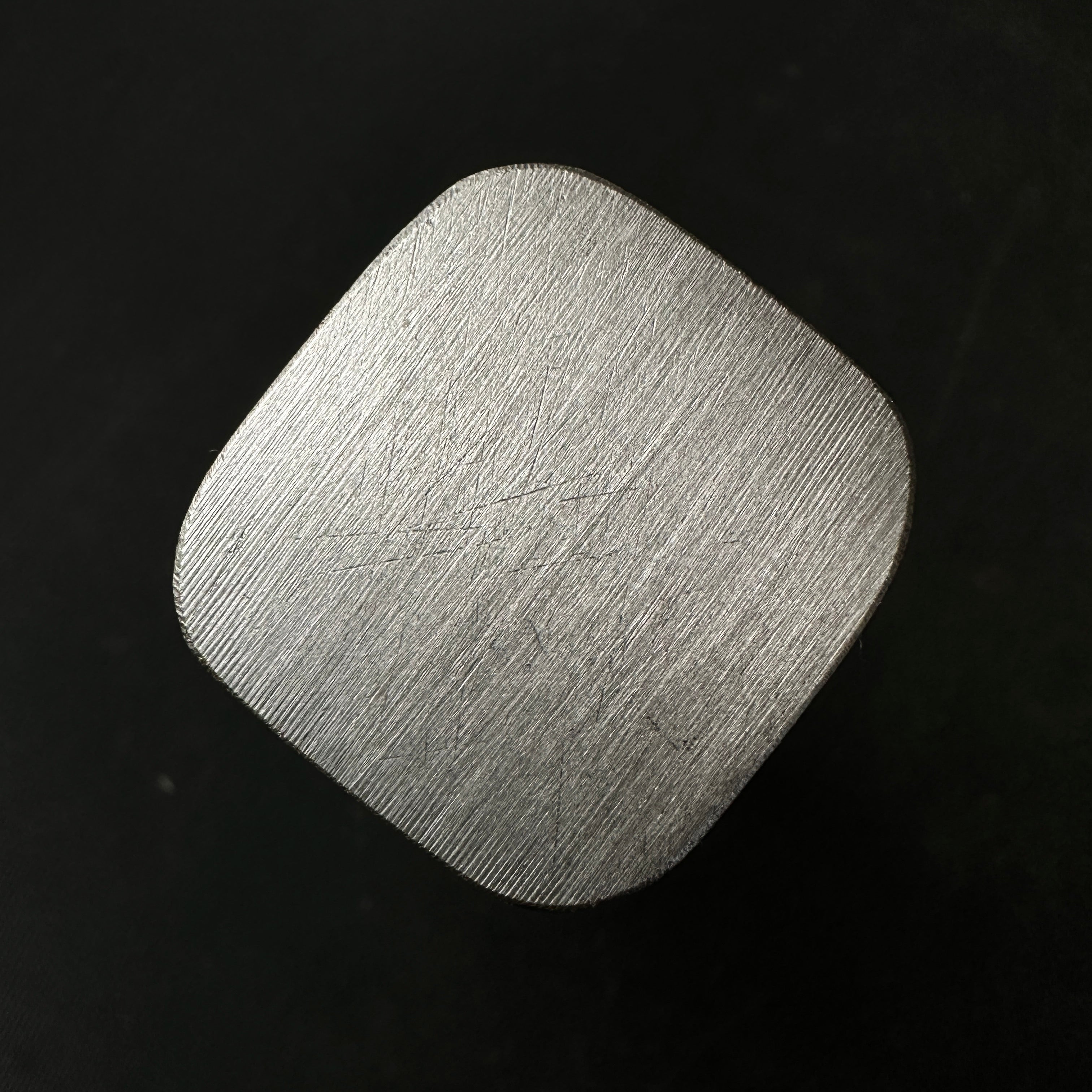 同心斎正行 特製銀手造り 貼り鋼角槌 馬場正行 鋼付四角玄翁槌目 210匁