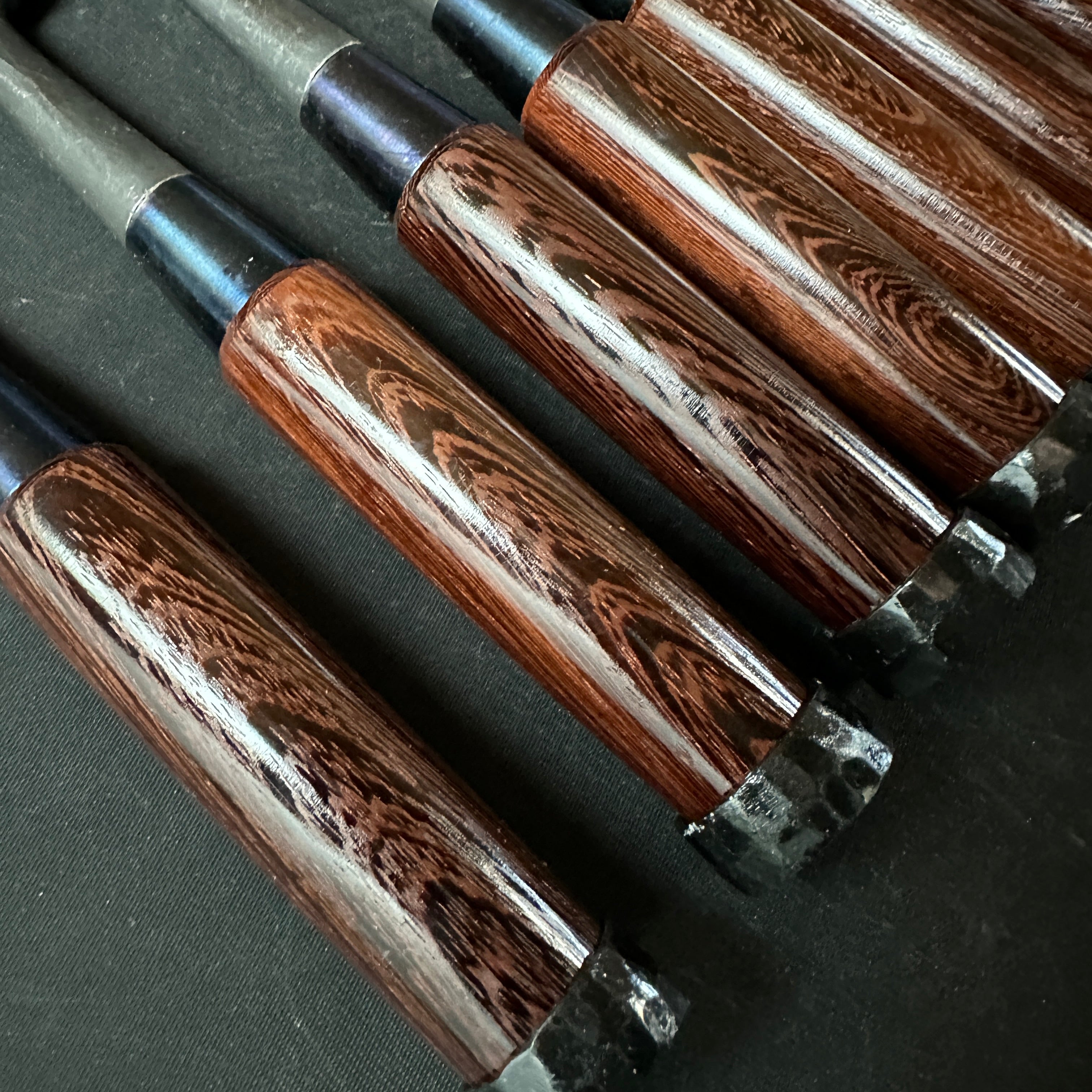 Sukemaru Bench chisels set #2 by Usui Yoshio with Cassia siamea handle 四代助丸 碓氷淑郎 追入組鑿 タガヤサン柄 Oirenomi