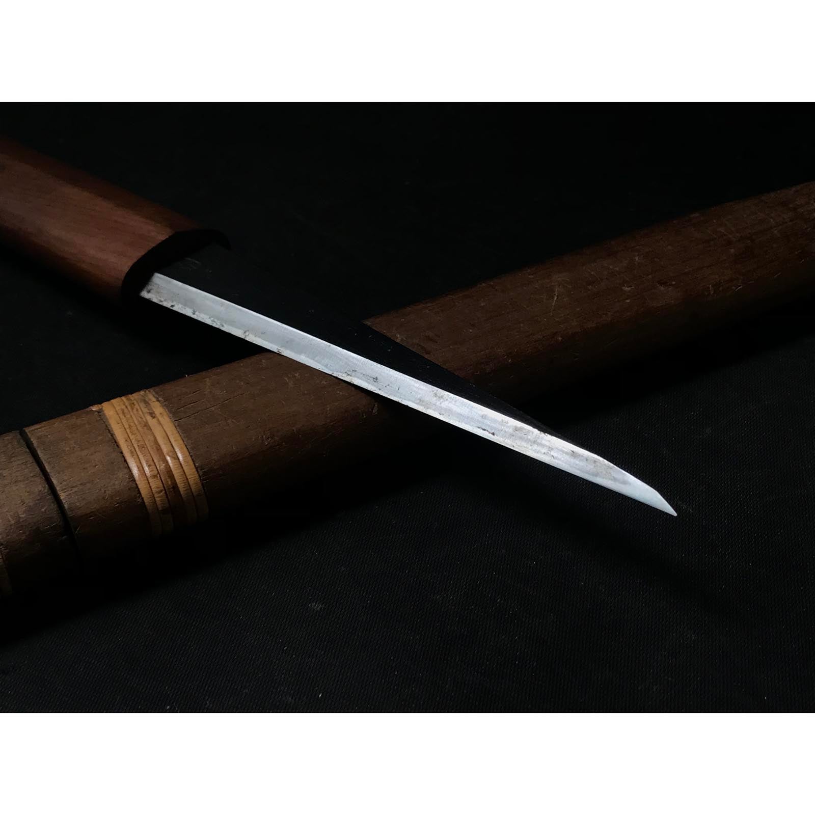 Old stock Hiromasa Kuri Kokatana with white steel Right 掘出し物 弘正 繰り小刀 右 125mm