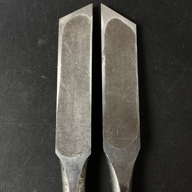 Old stock Shorter Timber Oblique chisels Set 18mm _______掘出し物 イスカ半叩き鑿セット 18mm