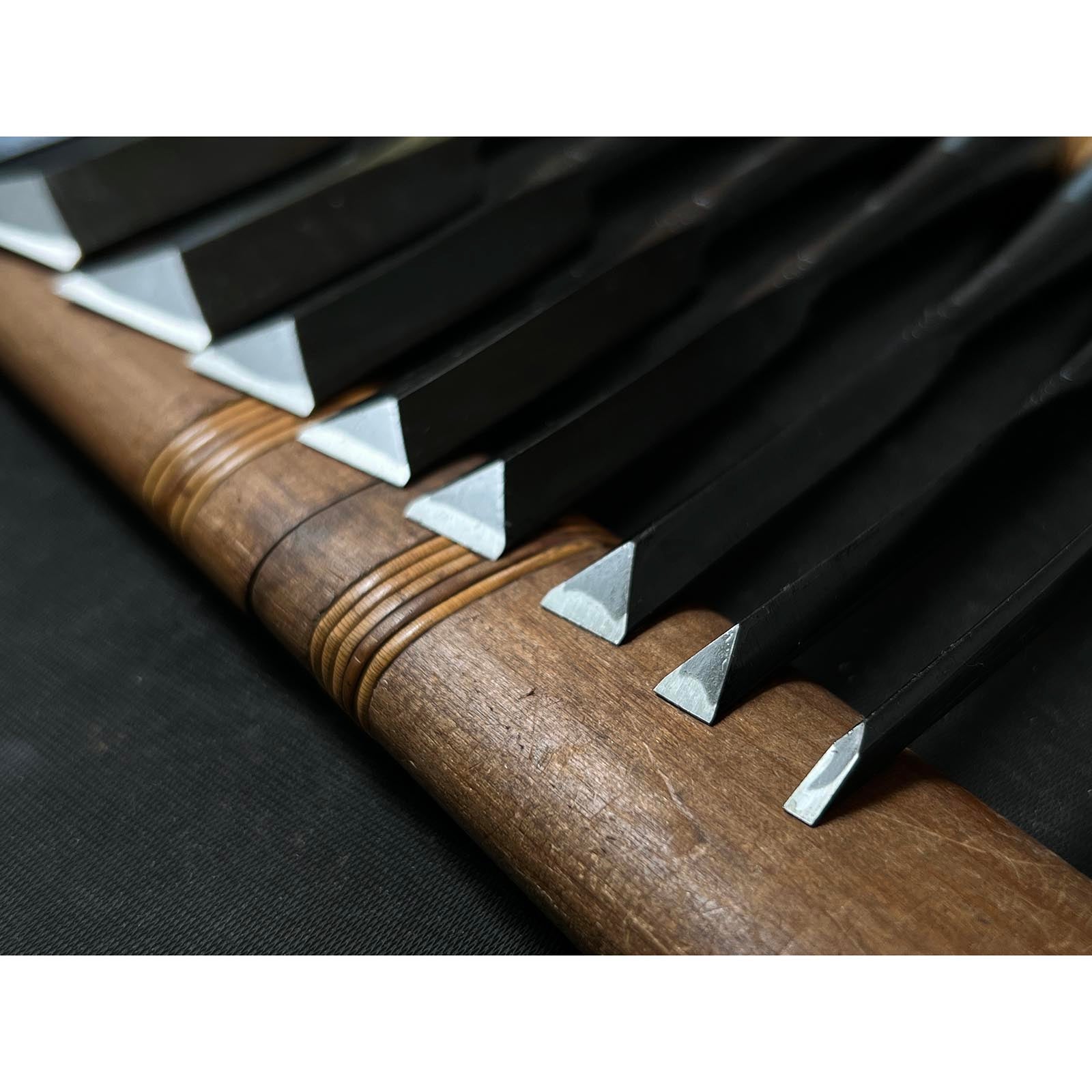 Ouchi Dovetail chisels set by Ouchi 4th generation 四代目大内俊明作 宗家大内 鎬追入組鑿 Oirenomi